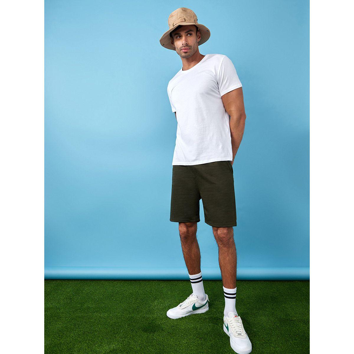 Styli Regular Fit Solid Knit Shorts-men-clothing-bottoms-shorts-image-3