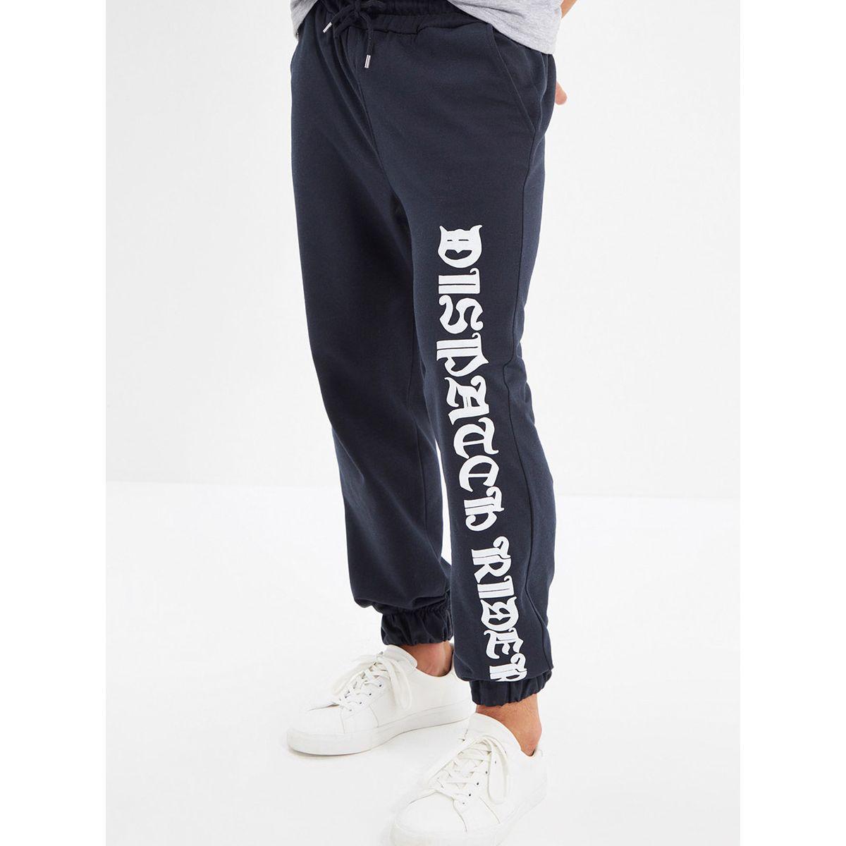 Trendyol Slogan Print Regular Fit Sweatpants-men-clothing-bottoms-joggers-image-4