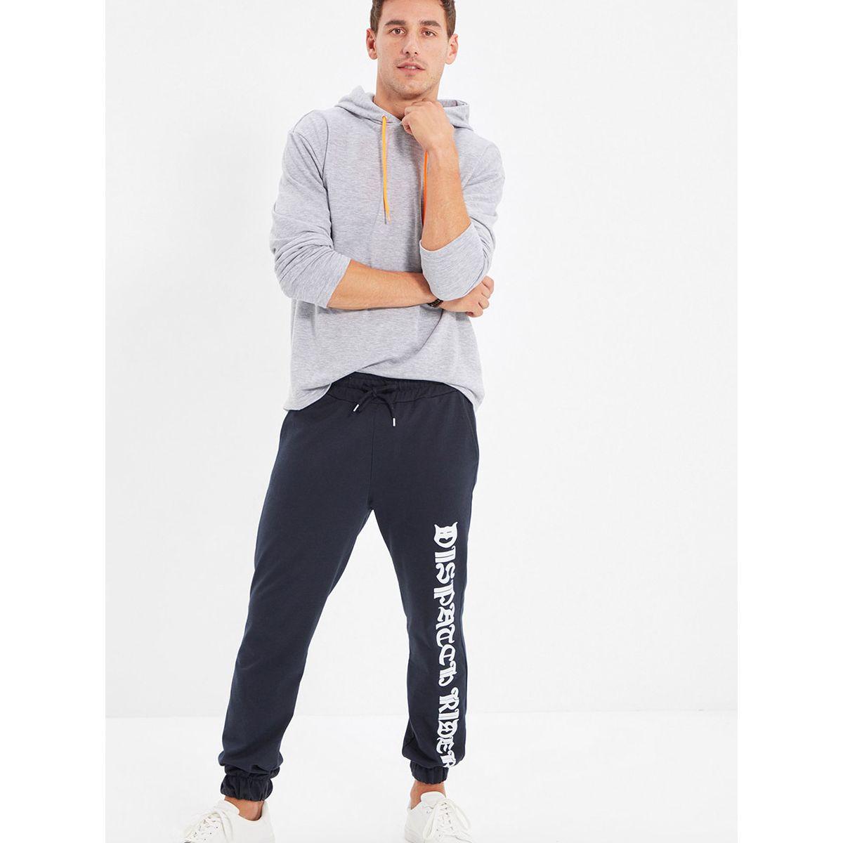 Trendyol Slogan Print Regular Fit Sweatpants-men-clothing-bottoms-joggers-image-5