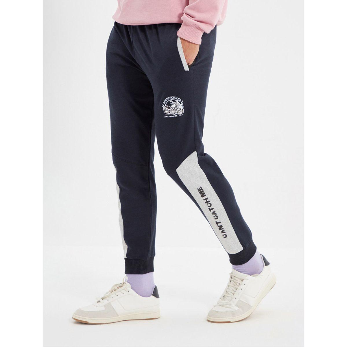 Trendyol Regular Fit Sweatpants with Side Contrast Panel-men-clothing-bottoms-joggers-image-1