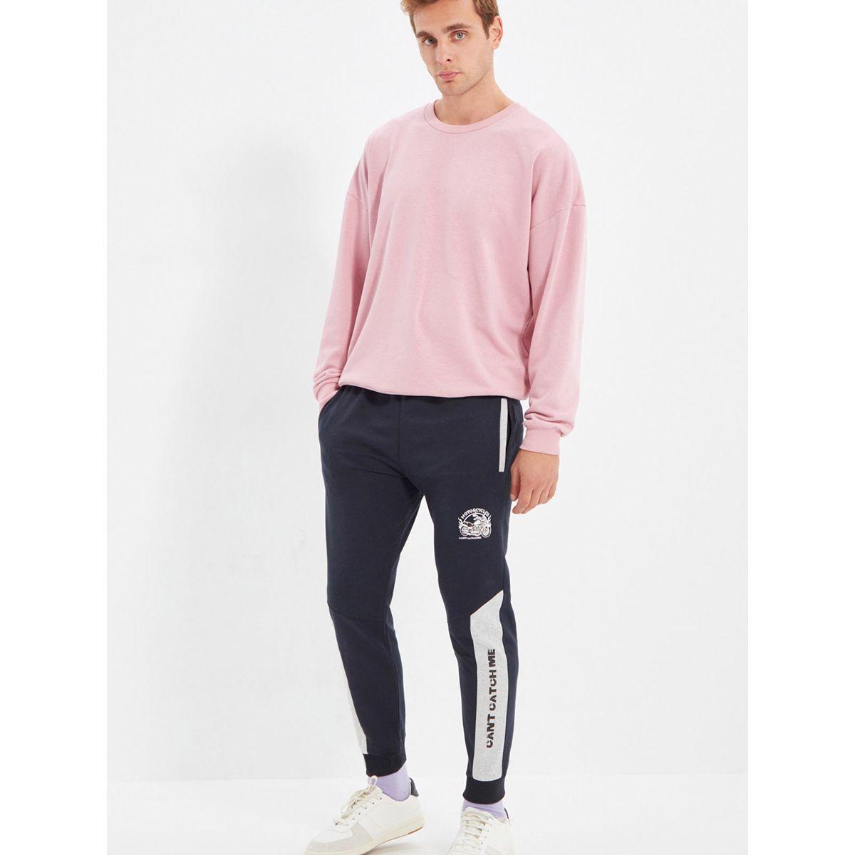 Trendyol Regular Fit Sweatpants with Side Contrast Panel-men-clothing-bottoms-joggers-image-2