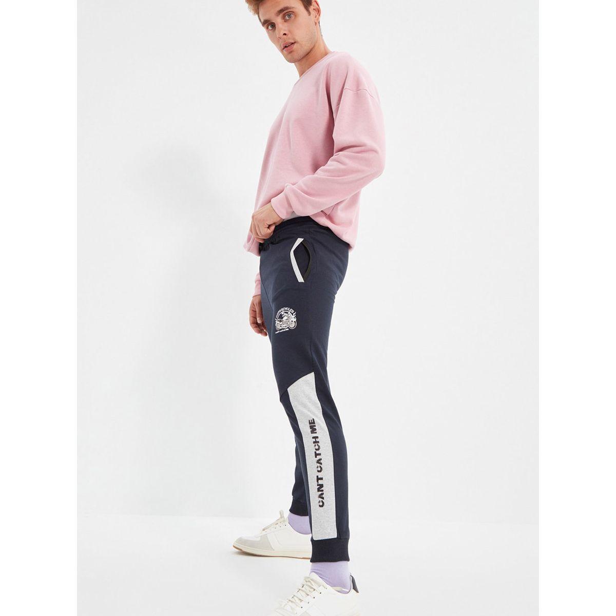 Trendyol Regular Fit Sweatpants with Side Contrast Panel-men-clothing-bottoms-joggers-image-5