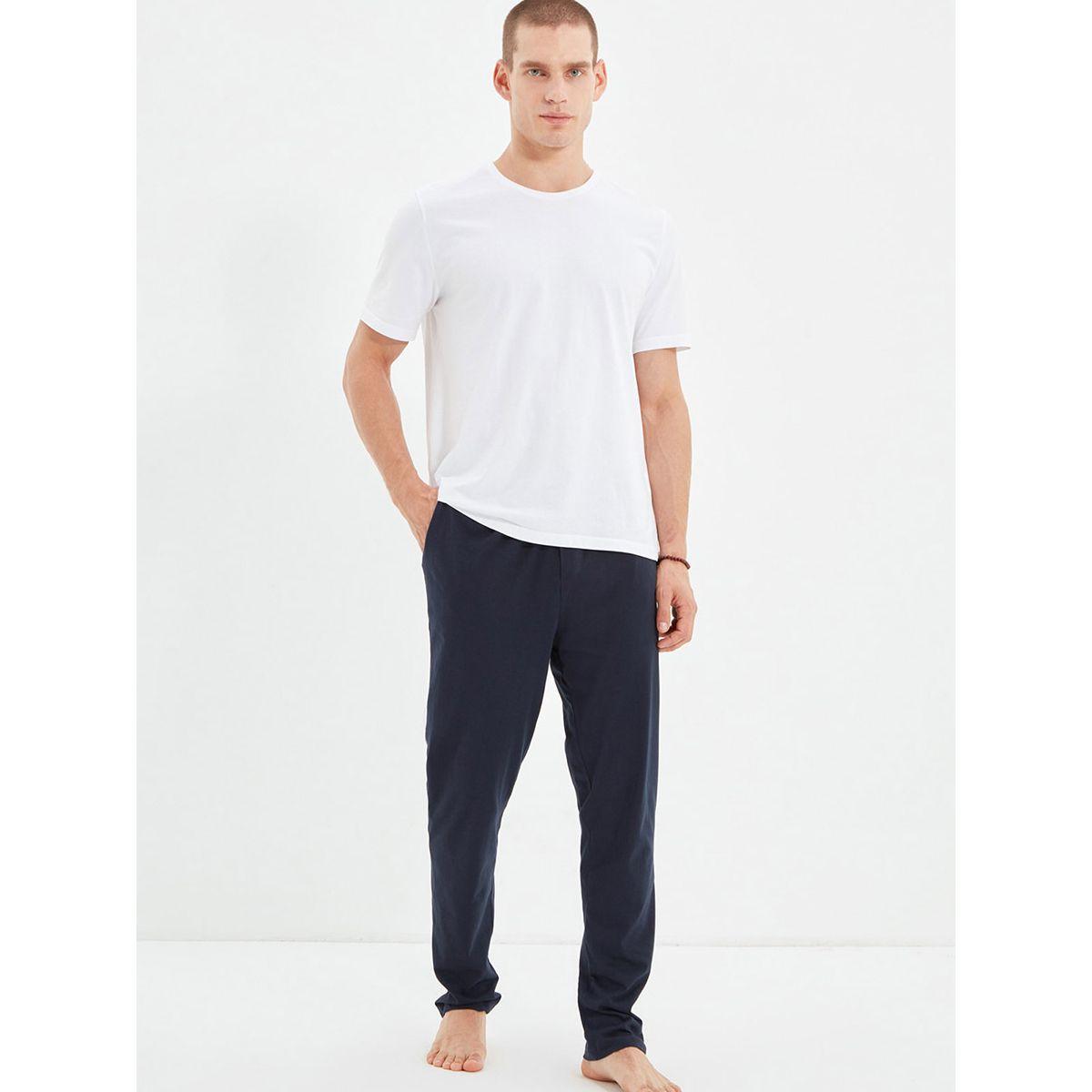 بنطال بيجاما بخصر مطبع بمربعات-men-clothing-nightwear-pyjamaandshorts-image-2