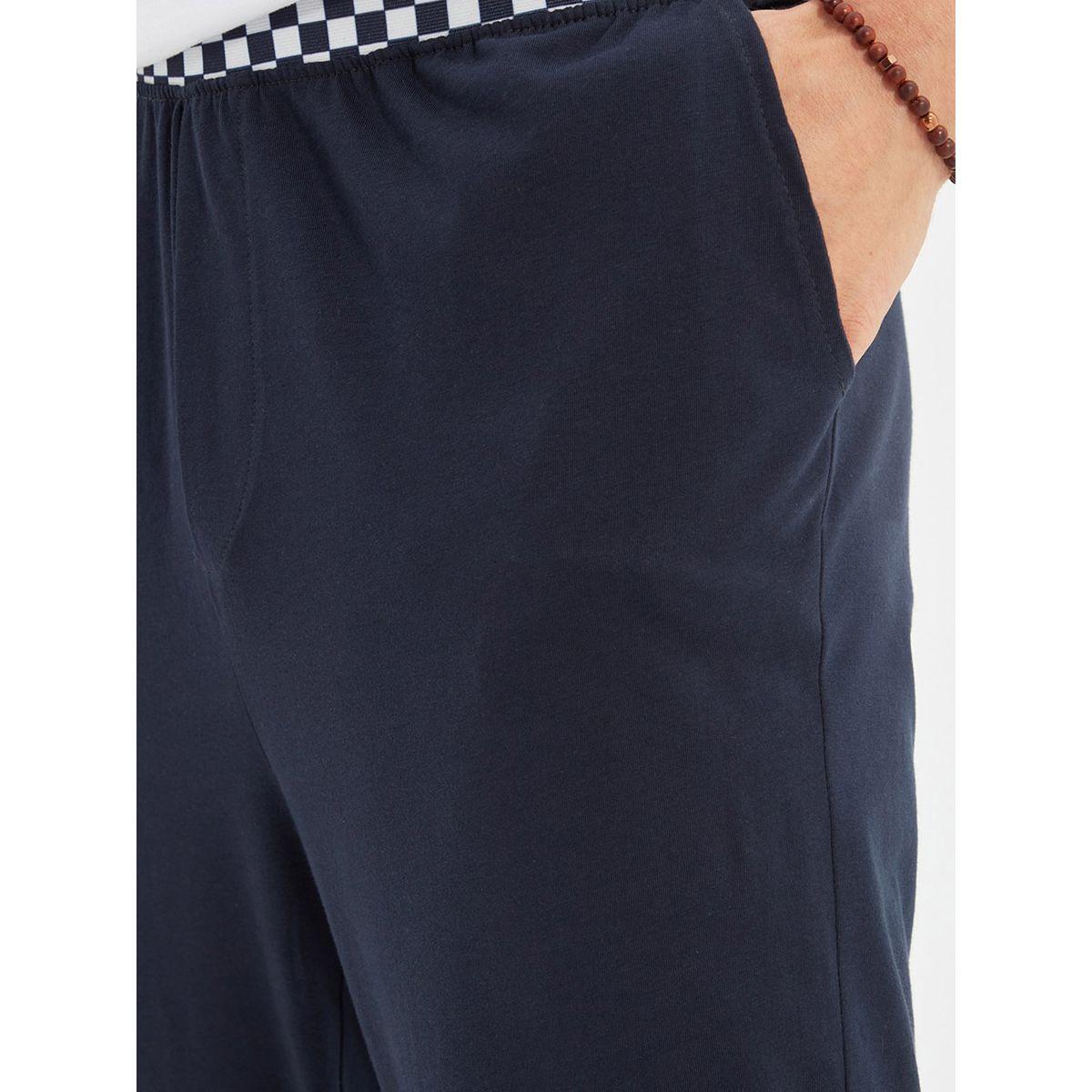 بنطال بيجاما بخصر مطبع بمربعات-men-clothing-nightwear-pyjamaandshorts-image-3