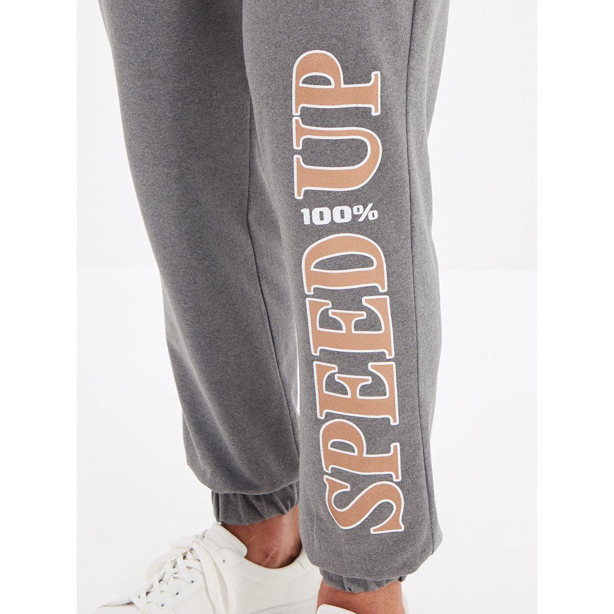 Trendyol Slogan Print Regular Fit Sweatpants-men-clothing-bottoms-joggers-image-3