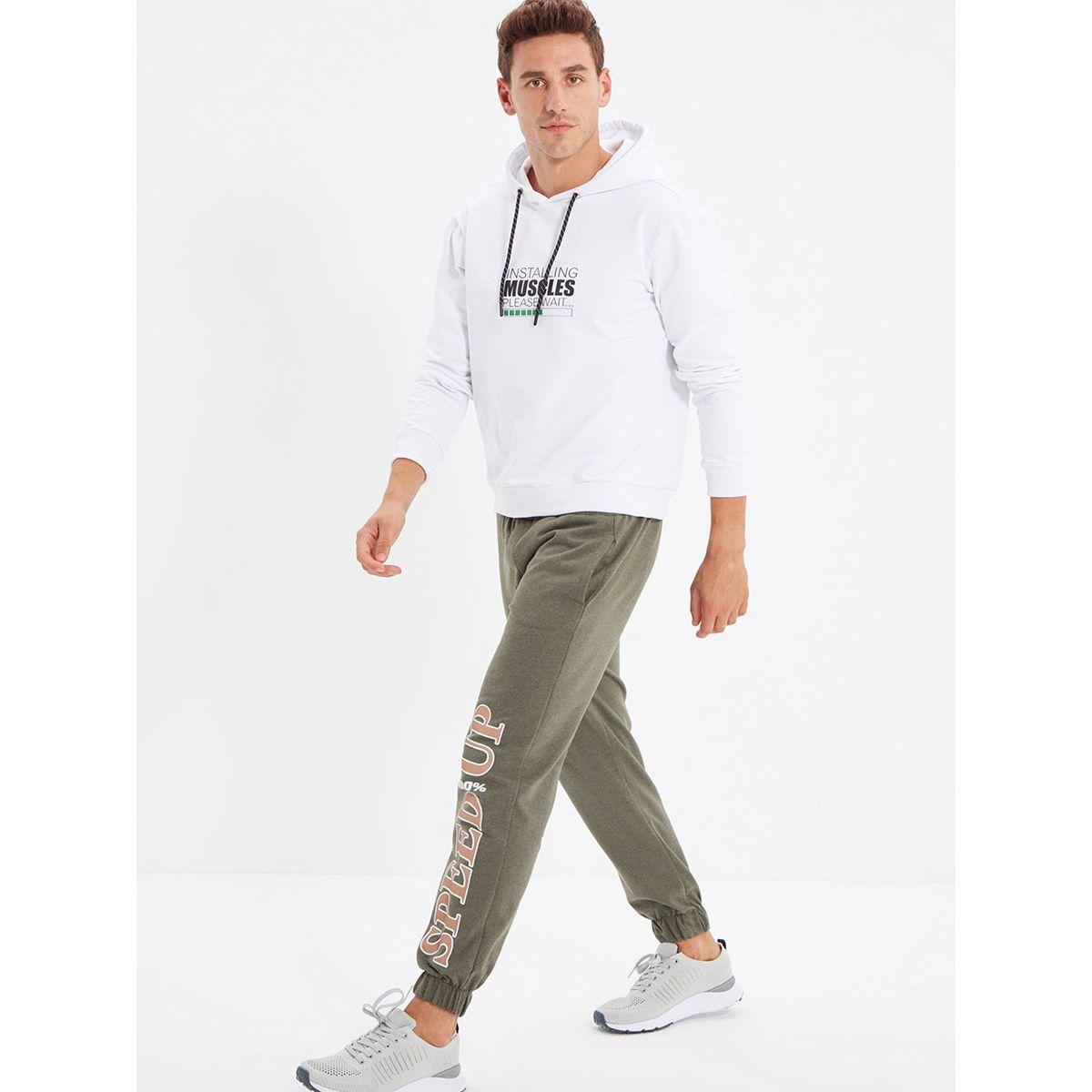 Trendyol Slogan Print Regular Fit Sweatpants-men-clothing-bottoms-joggers-image-4