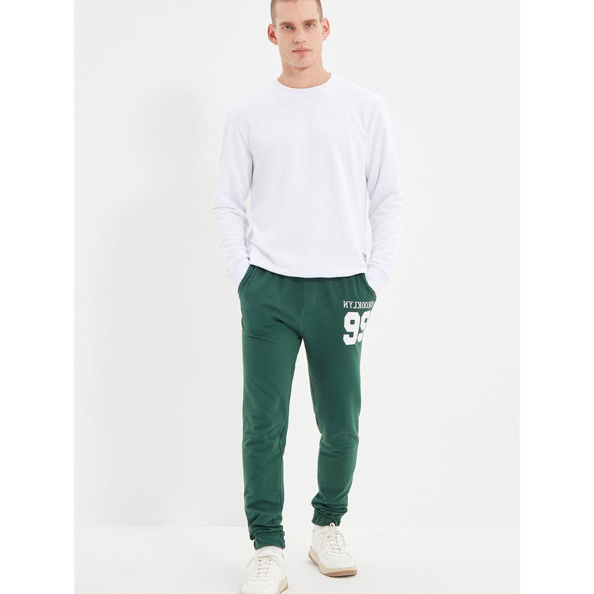 Trendyol Slogan Printed Regular Fit Sweatpants -men-clothing-bottoms-joggers-image-2