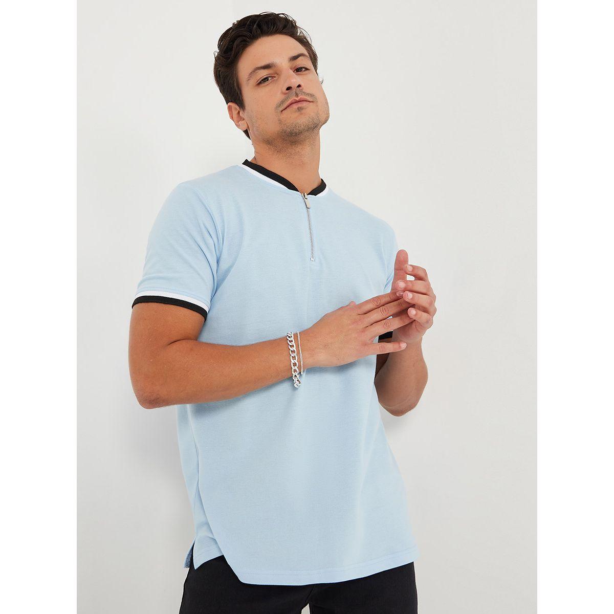 تيشيرت بنمط بولو واكمام قصيرة من ستايلي-men-clothing-tshirtsandpolos-polos-image-1