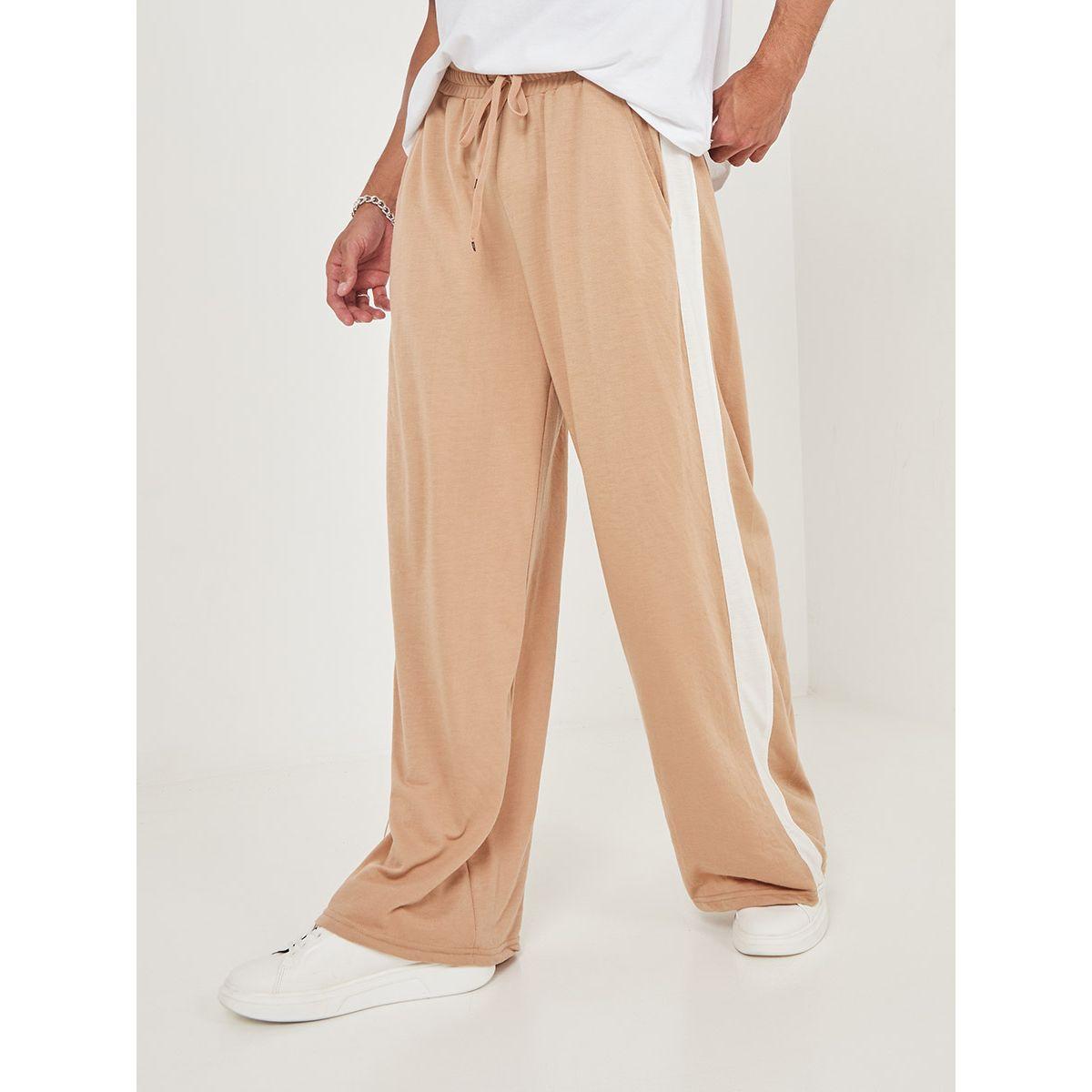 Styli Side Contrast Striped Wide Leg Knit Jogger-men-clothing-bottoms-joggers-image-1