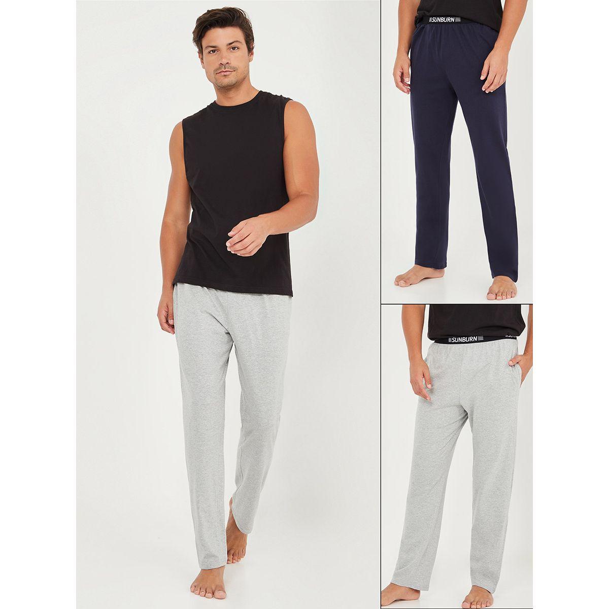 مجموعة من 2 بنطال بيجاما مريح من ستايلي-men-clothing-nightwear-pyjamaandshorts-image-1