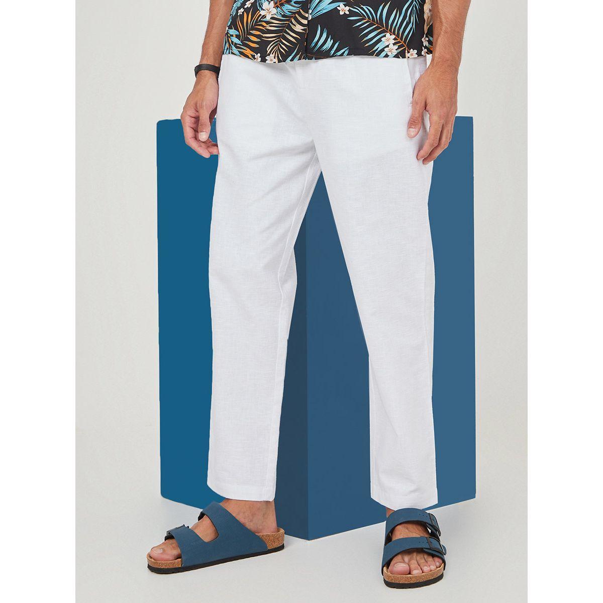 بنطال كتان برباط خصر من ستايلي-men-clothing-bottoms-trousersandchinos-trousers-image-1