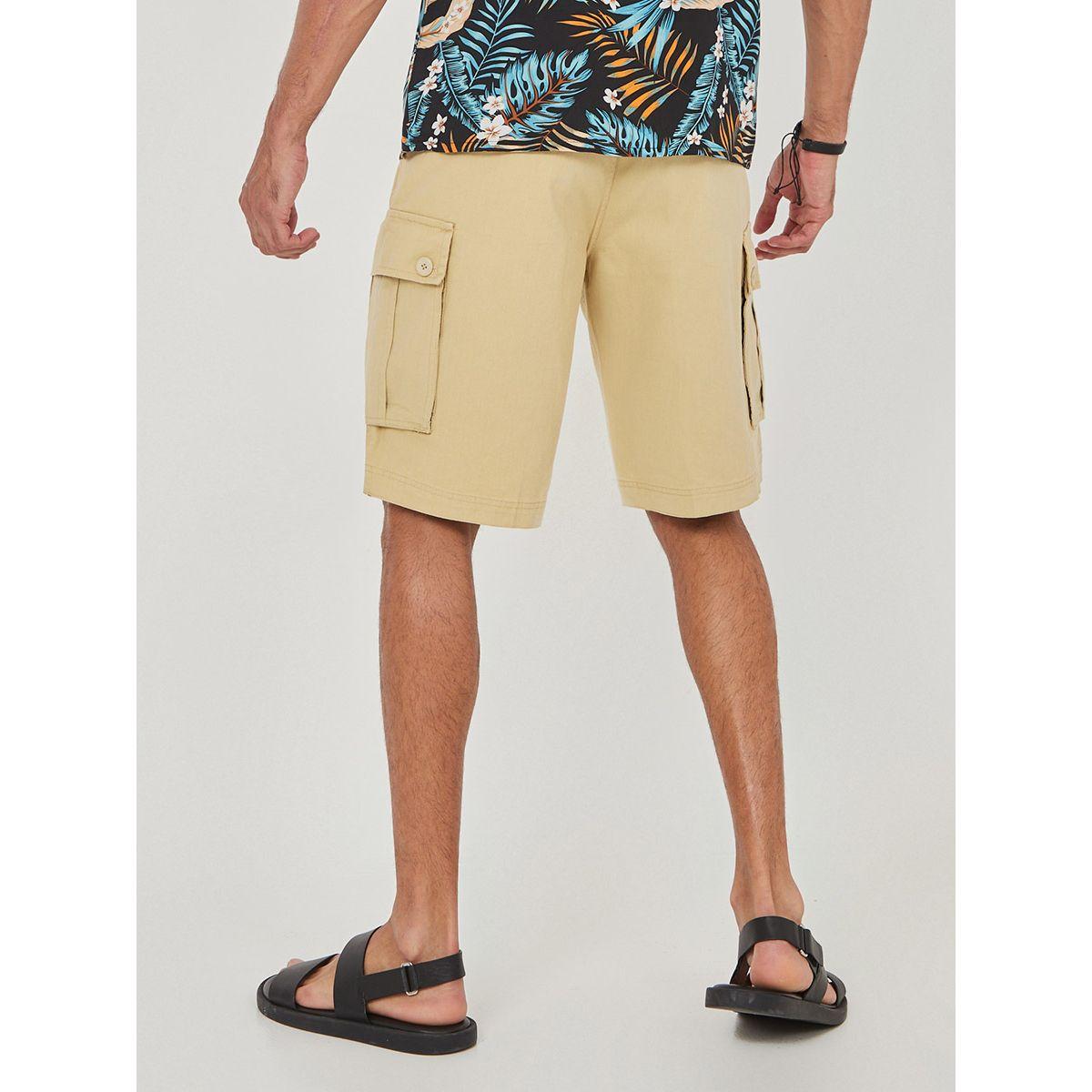 Styli Woven Cargo Shorts with Constructed Waistband Detail-men-clothing-bottoms-shorts-image-4