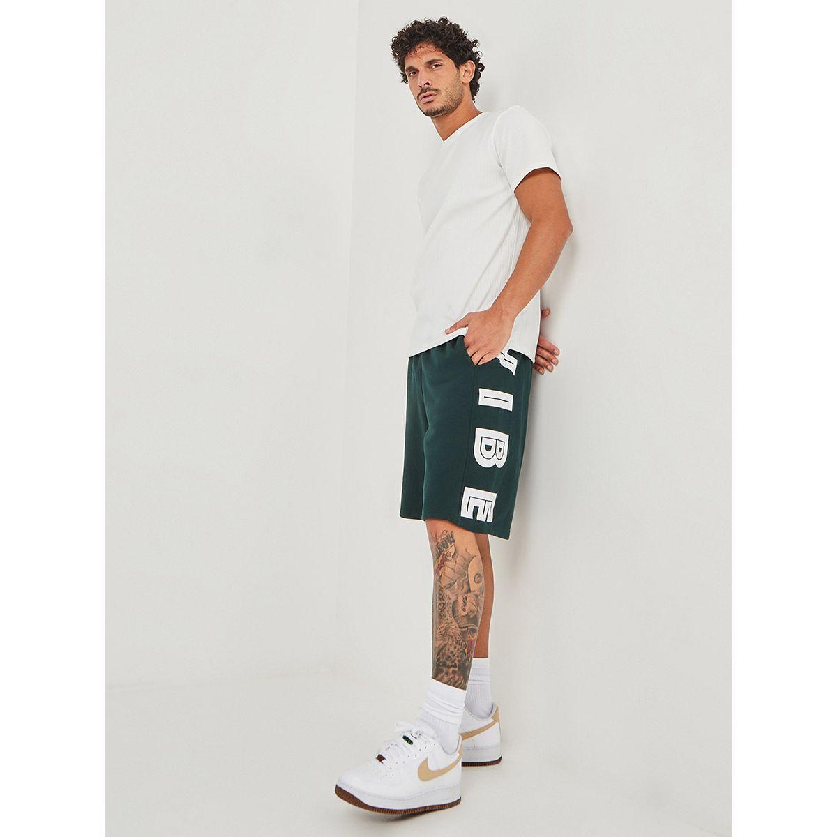 Styli Bold Text Side Print Oversize Terry Short-men-clothing-bottoms-shorts-image-3