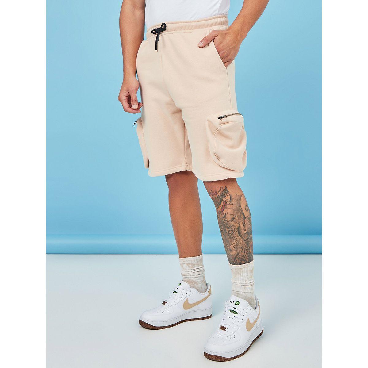 Styli Cargo Pocket Detail Terry Utility Shorts-men-clothing-bottoms-shorts-image-1