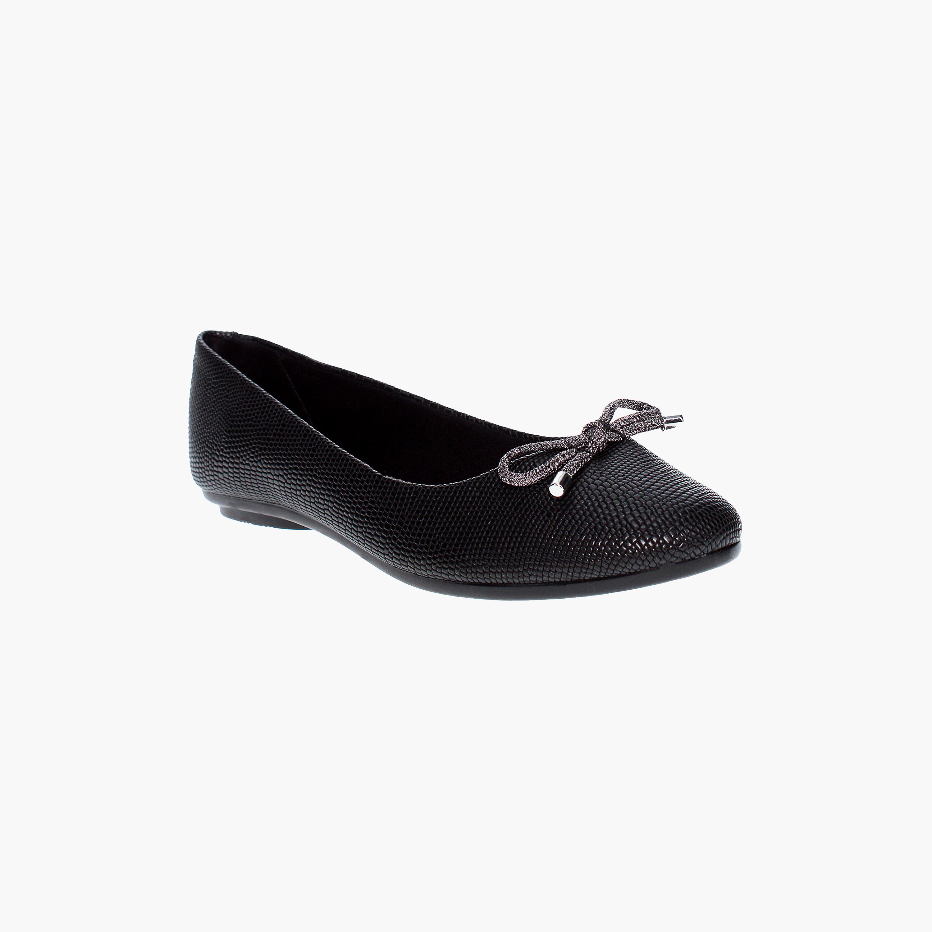 حذاء باليرينا نسائي ذو مقدمة دائرية من موليكا مع فيونكة أنيقة | 5094-1601-26222-women-shoes-ballerinas-image-1