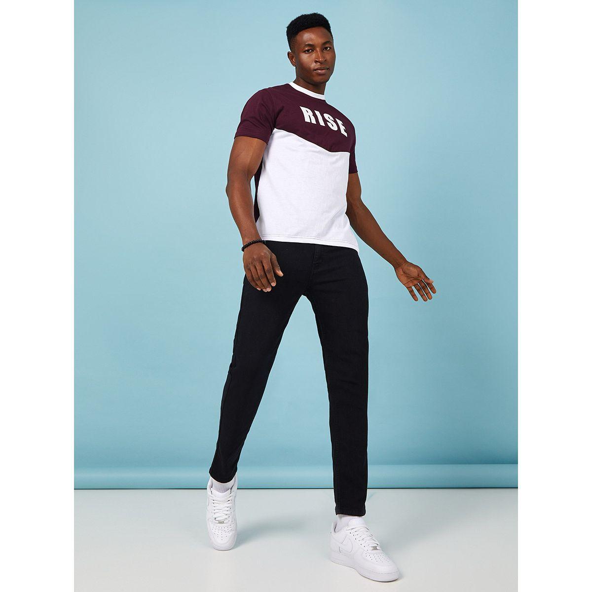 Styli Rise Slogan Colorblock Regular Fit T-shirt-men-clothing-tshirtsandpolos-tshirts-image-2