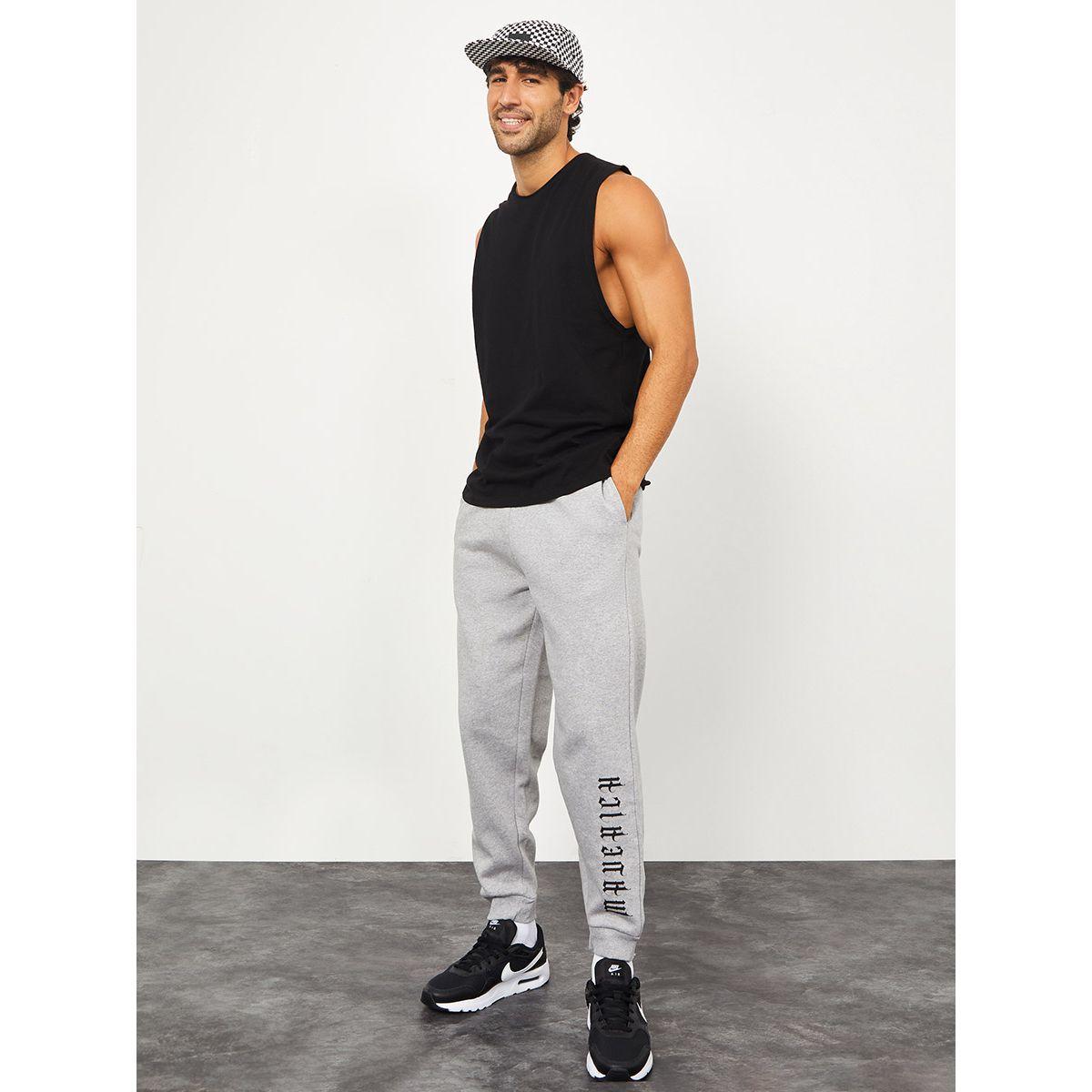Styli Text Print Relaxed Fit Jogger with Drawstring Waistband-men-clothing-bottoms-joggers-image-2