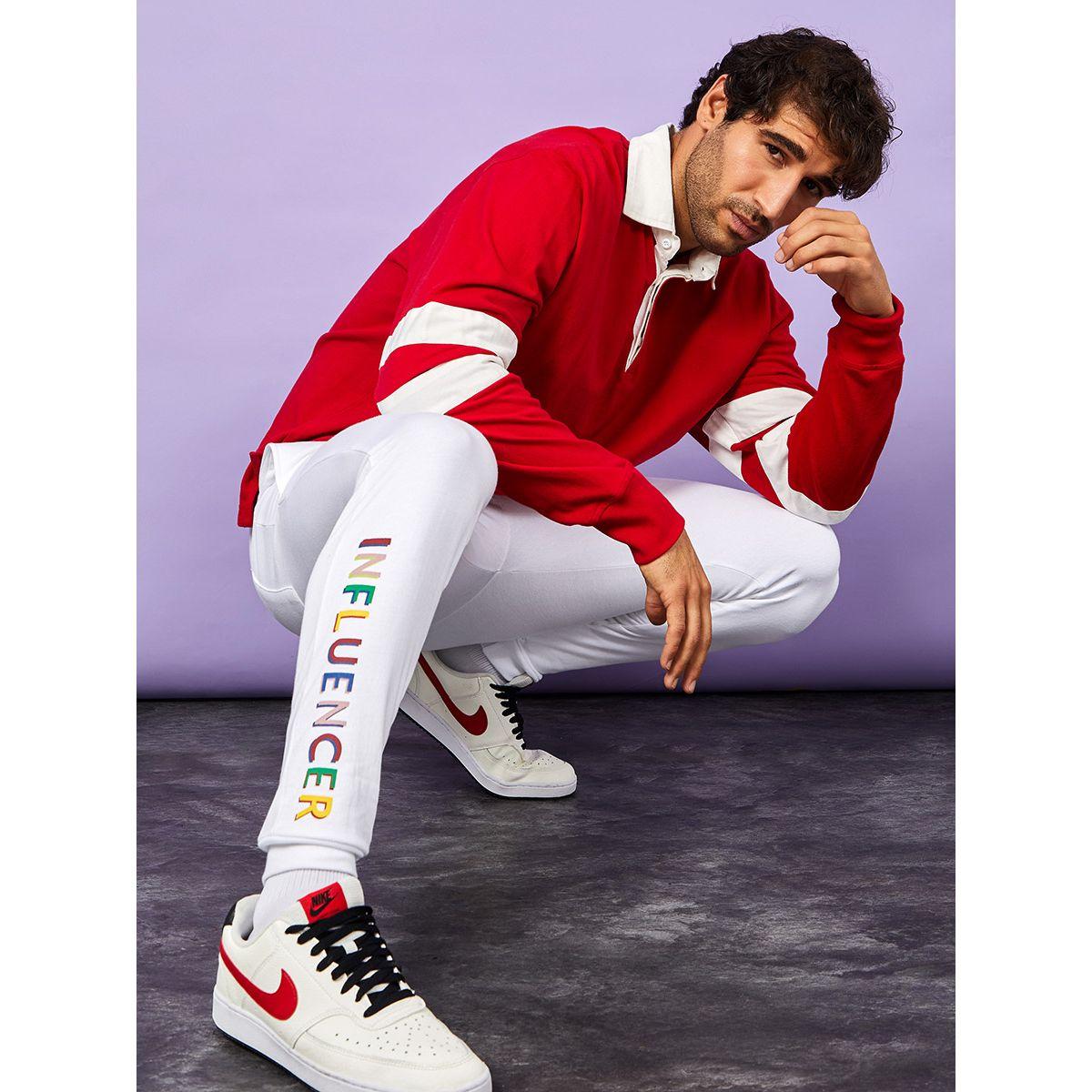 Styli Influencer Text Print Slim Fit Jogger-men-clothing-bottoms-joggers-image-1