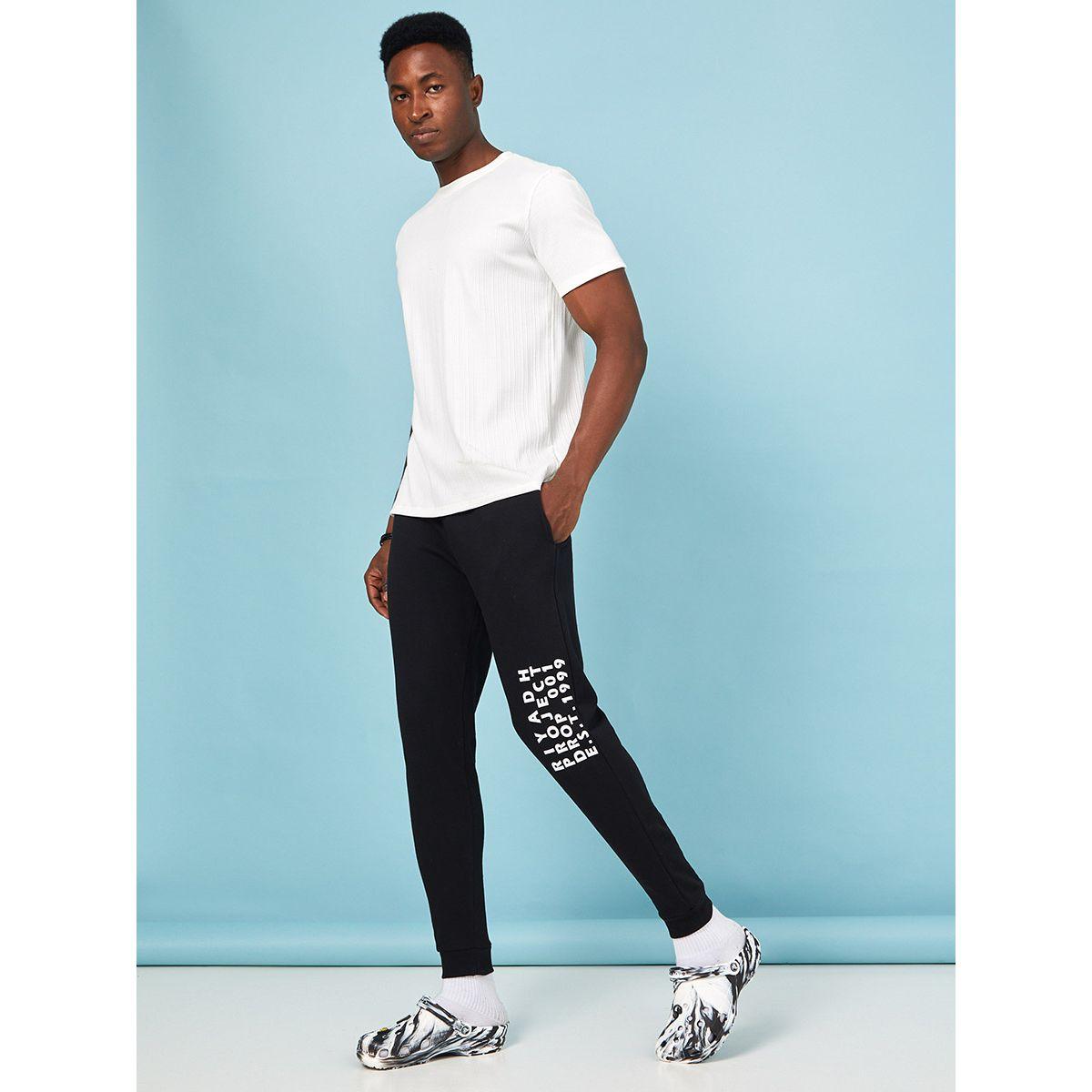 Styli Text Print Detail Slim Fit Jogger with Pockets-men-clothing-bottoms-joggers-image-1