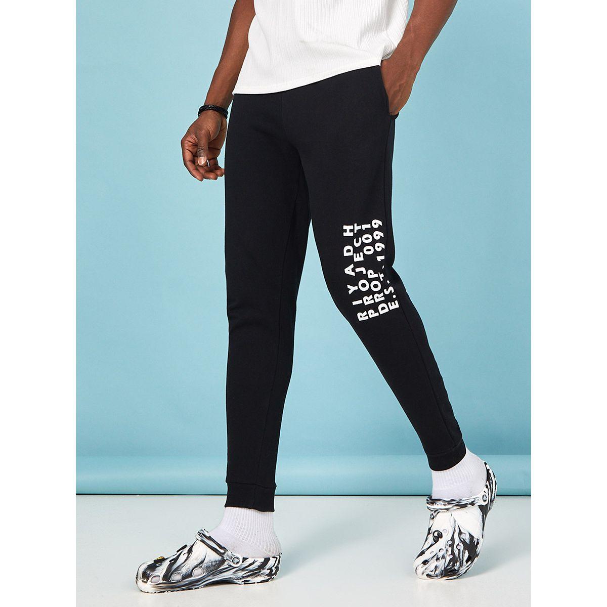 Styli Text Print Detail Slim Fit Jogger with Pockets-men-clothing-bottoms-joggers-image-2