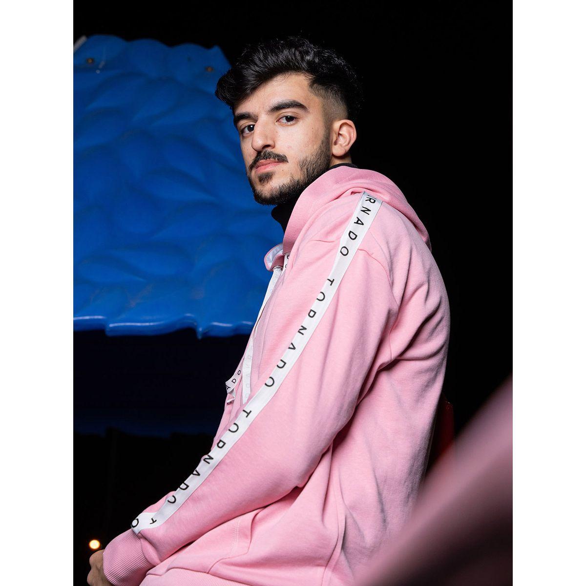 Styli Kangaroo Pocket Hoodie with Contrast Tape Detail-men-winterwear-hoodiesandsweatshirts-image-1