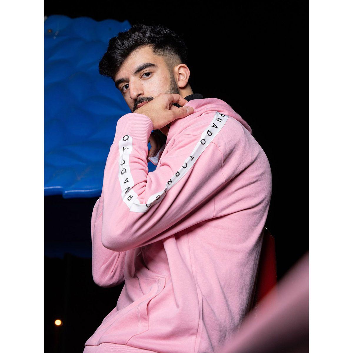 Styli Kangaroo Pocket Hoodie with Contrast Tape Detail-men-winterwear-hoodiesandsweatshirts-image-2