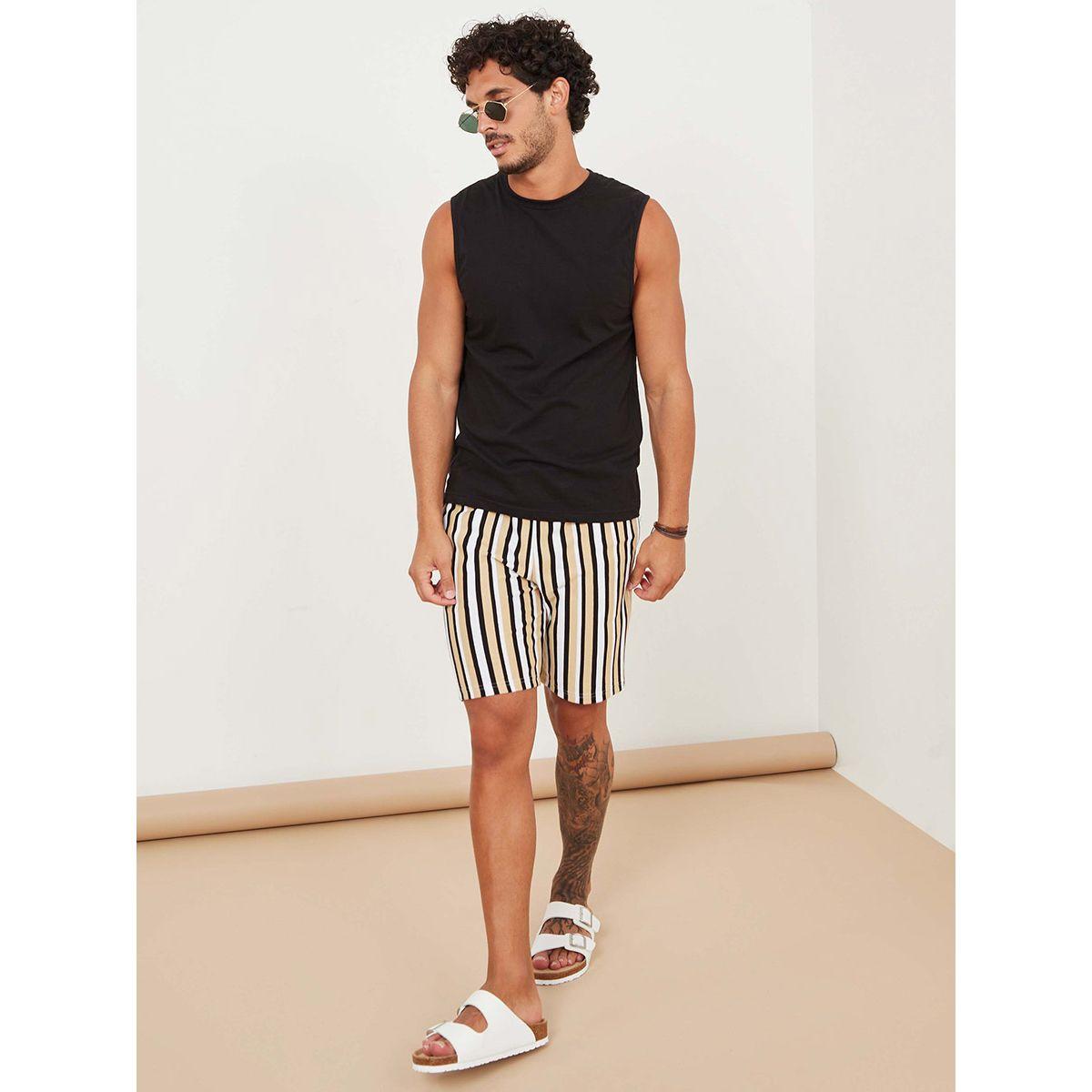 شورت بقصة عادية ورباط خصر من ستايلي-men-clothing-bottoms-shorts-image-2