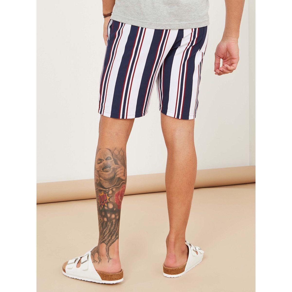 Styli Striped Regular Fit Shorts with Drawstring Detail-men-clothing-bottoms-shorts-image-4