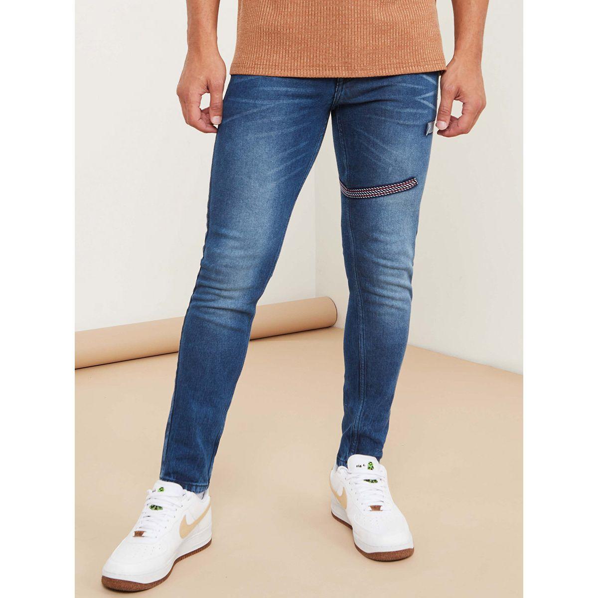 Styli Mild Wash Skinny Fit Non Woven Jeans-men-clothing-bottoms-jeans-image-1