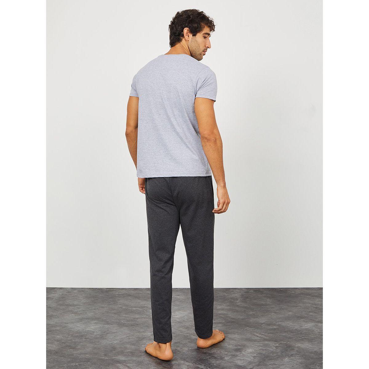 Styli Cotton Round Neck T-shirt and Straight Fit Pyjama Set-men-clothing-nightwear-sets-image-5