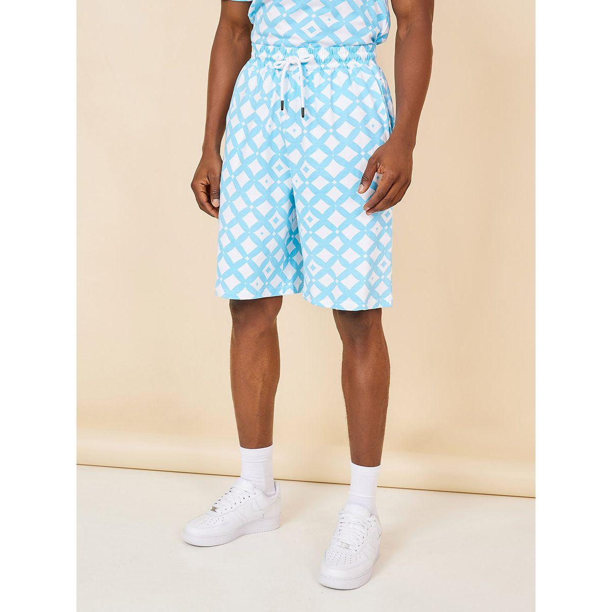 Styli All Over Geo Print Oversized Shorts-men-clothing-bottoms-shorts-image-1