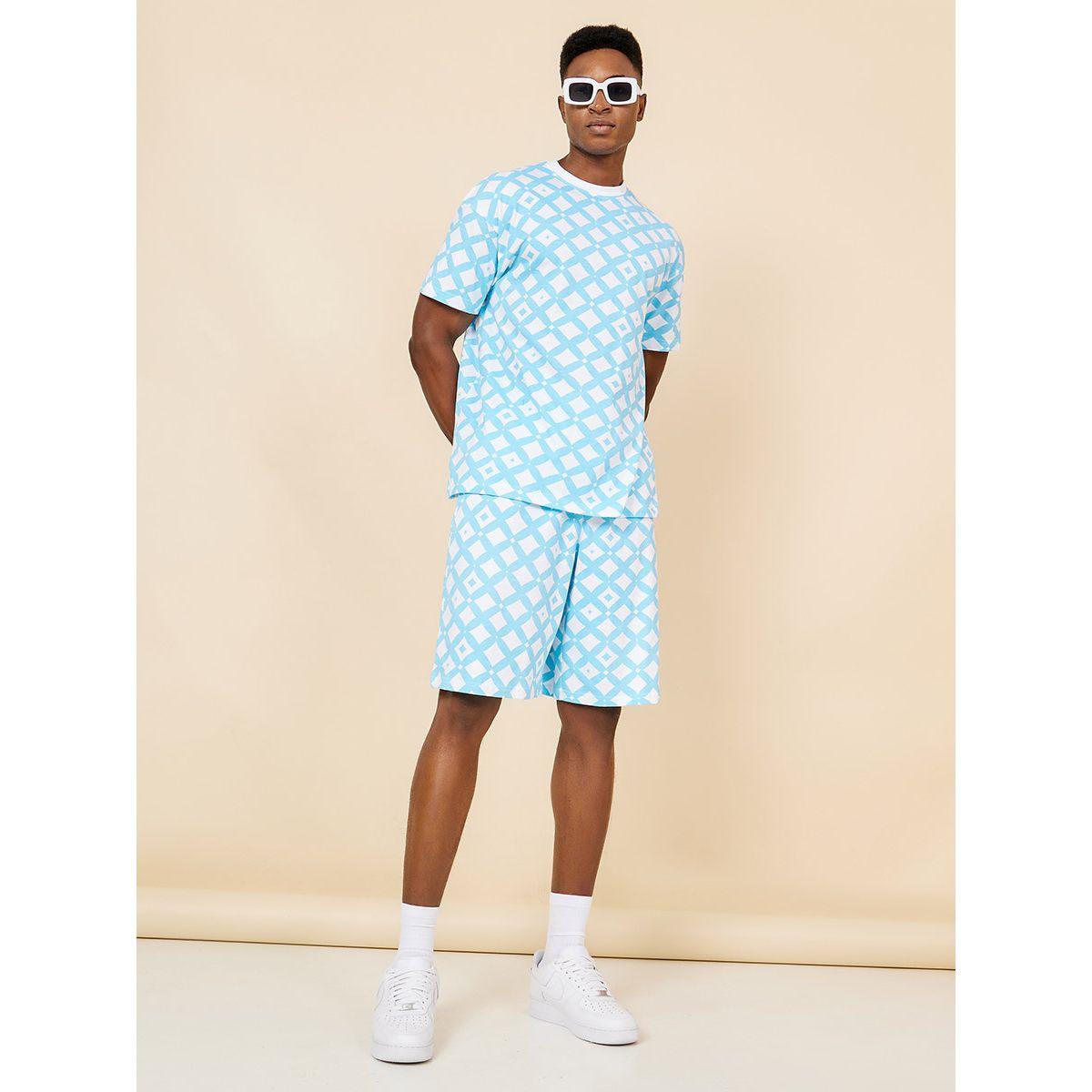 Styli All Over Geo Print Oversized Shorts-men-clothing-bottoms-shorts-image-2