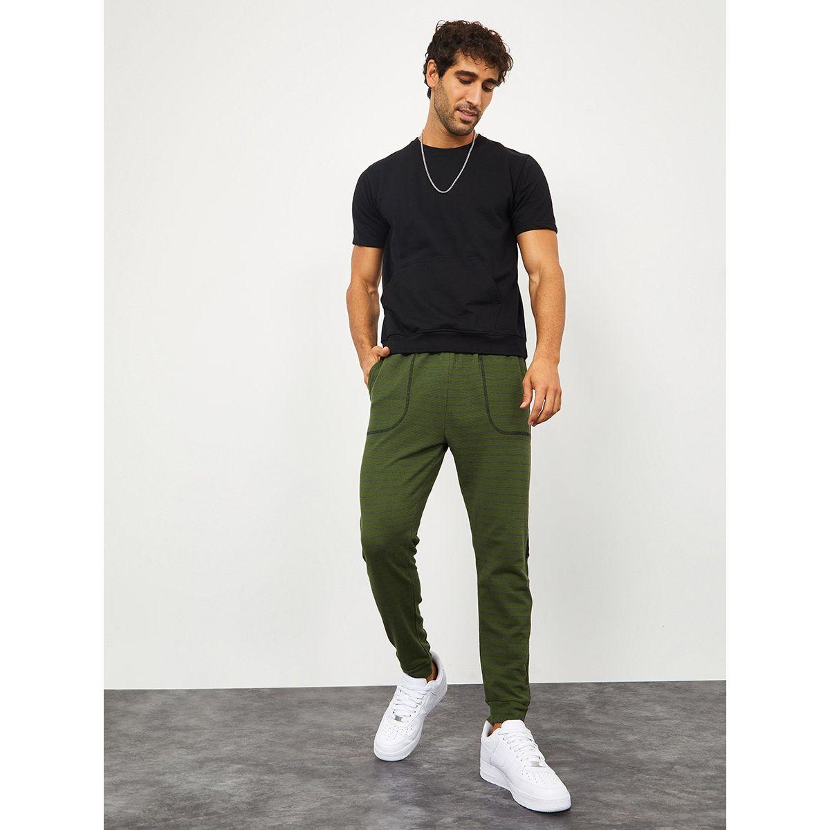 Styli Side Pocket Detail Striped Knit Jogger-men-clothing-bottoms-joggers-image-2