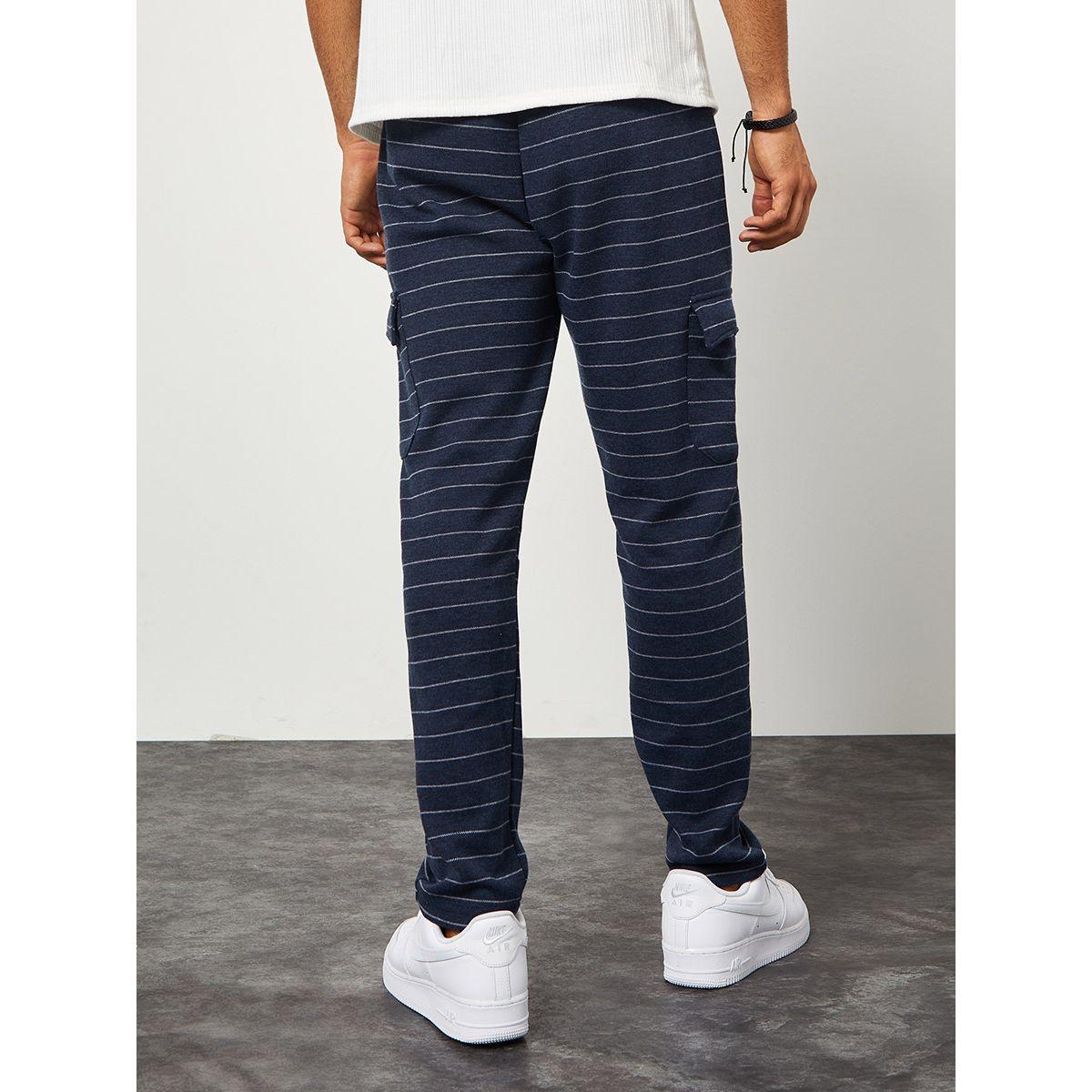 Styli Cargo Pocket Detail Striped Knit Jogger-men-clothing-bottoms-joggers-image-4