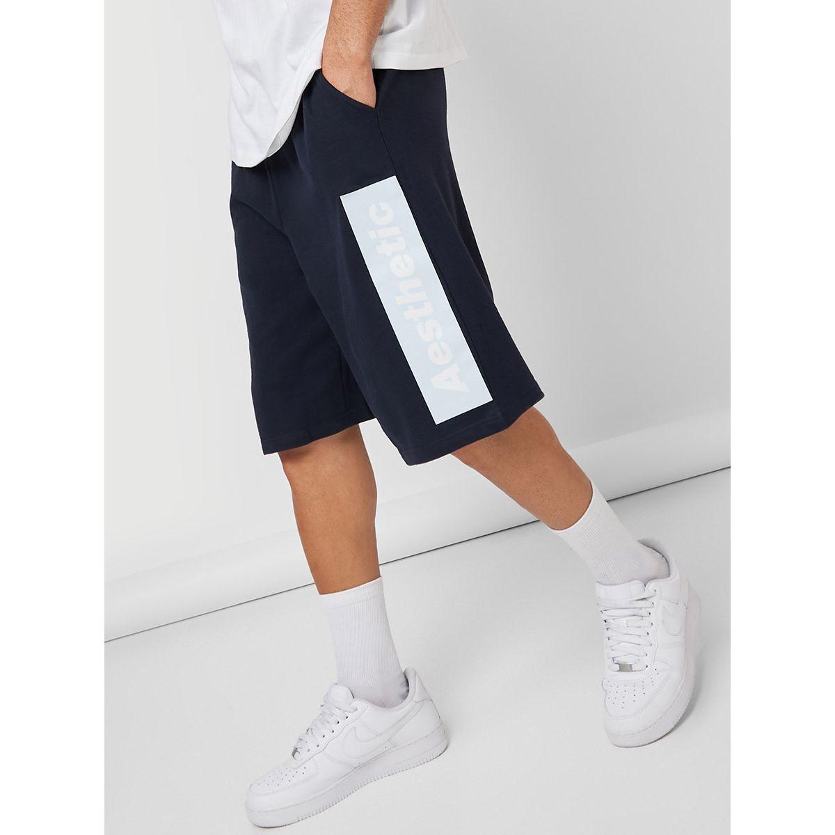 Styli Varsity Print Detail Oversized Shorts-men-clothing-bottoms-shorts-image-1