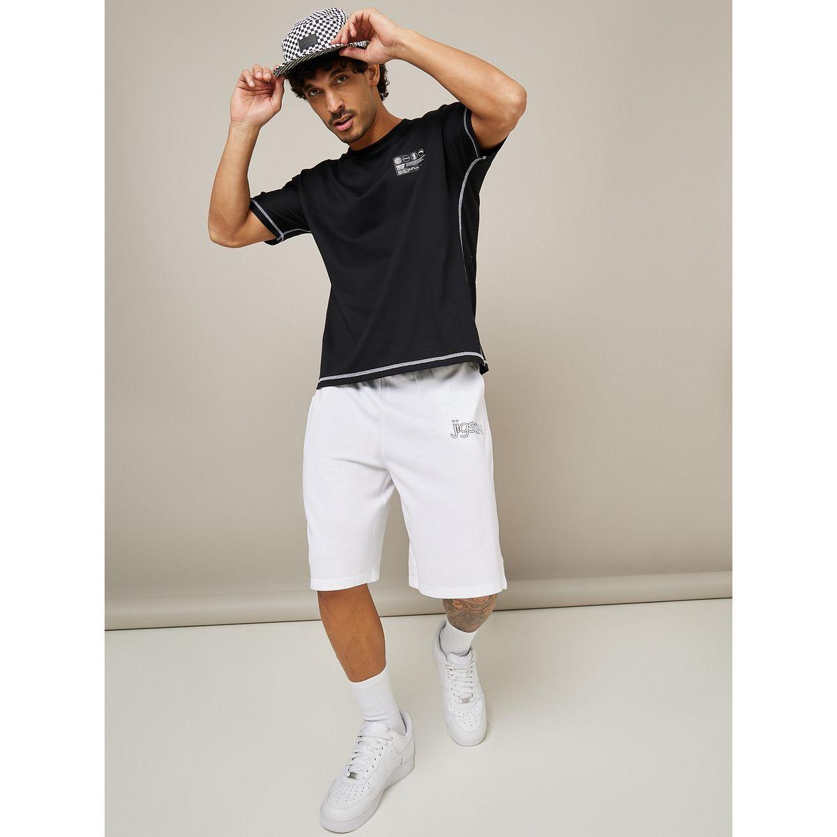 Styli Front Back Placement Print Detail Oversized Shorts-men-clothing-bottoms-shorts-image-2