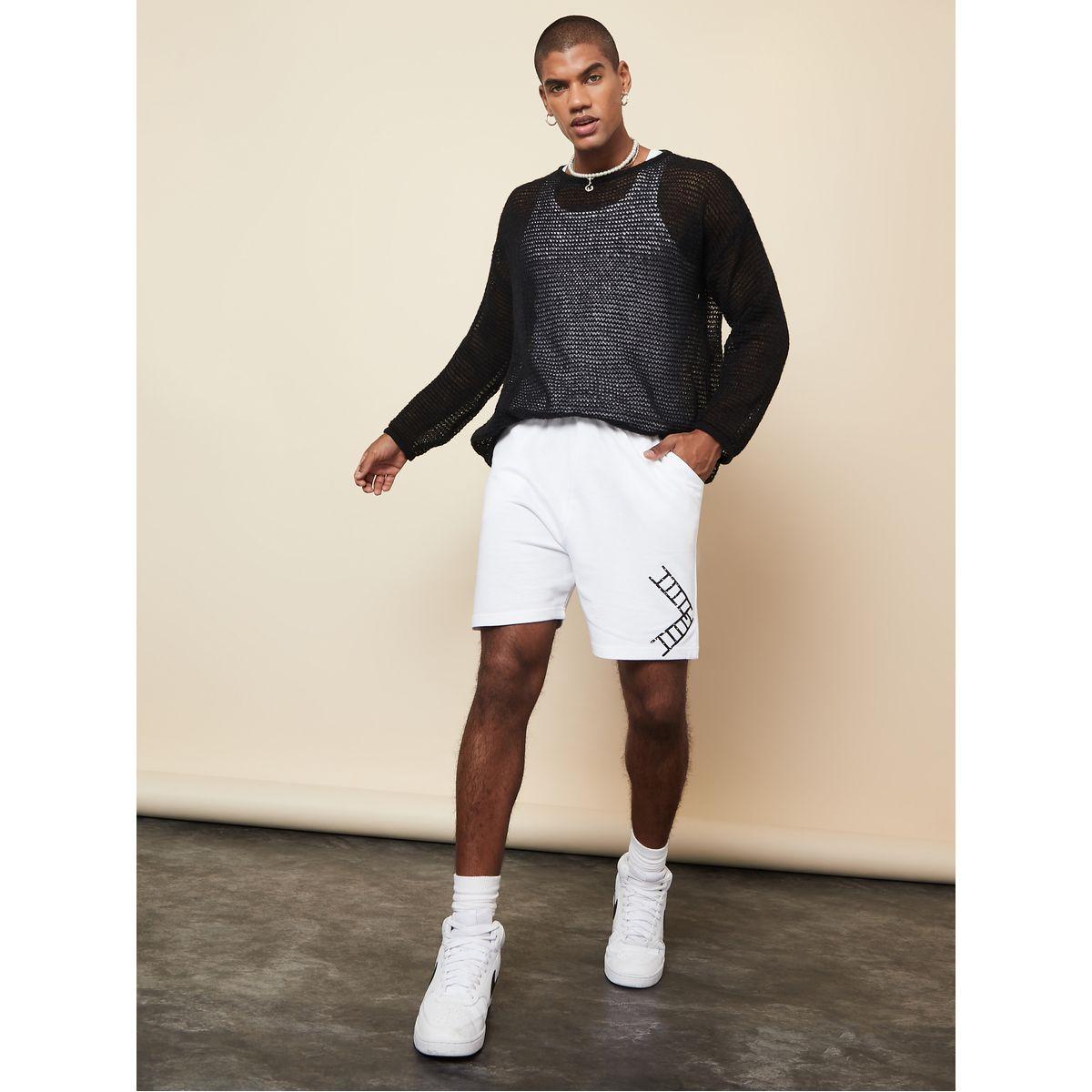 Styli Side Ladder Print Regular Fit Shorts-men-clothing-bottoms-shorts-image-2