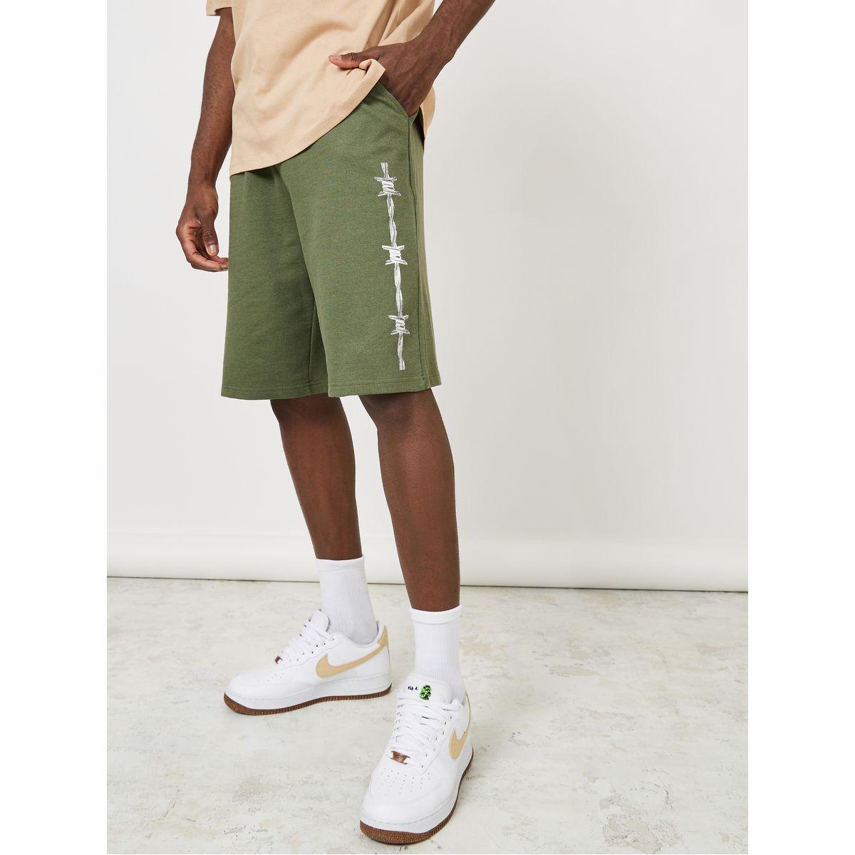 Styli Oversized Side Barbwire Shorts-men-clothing-bottoms-shorts-image-1