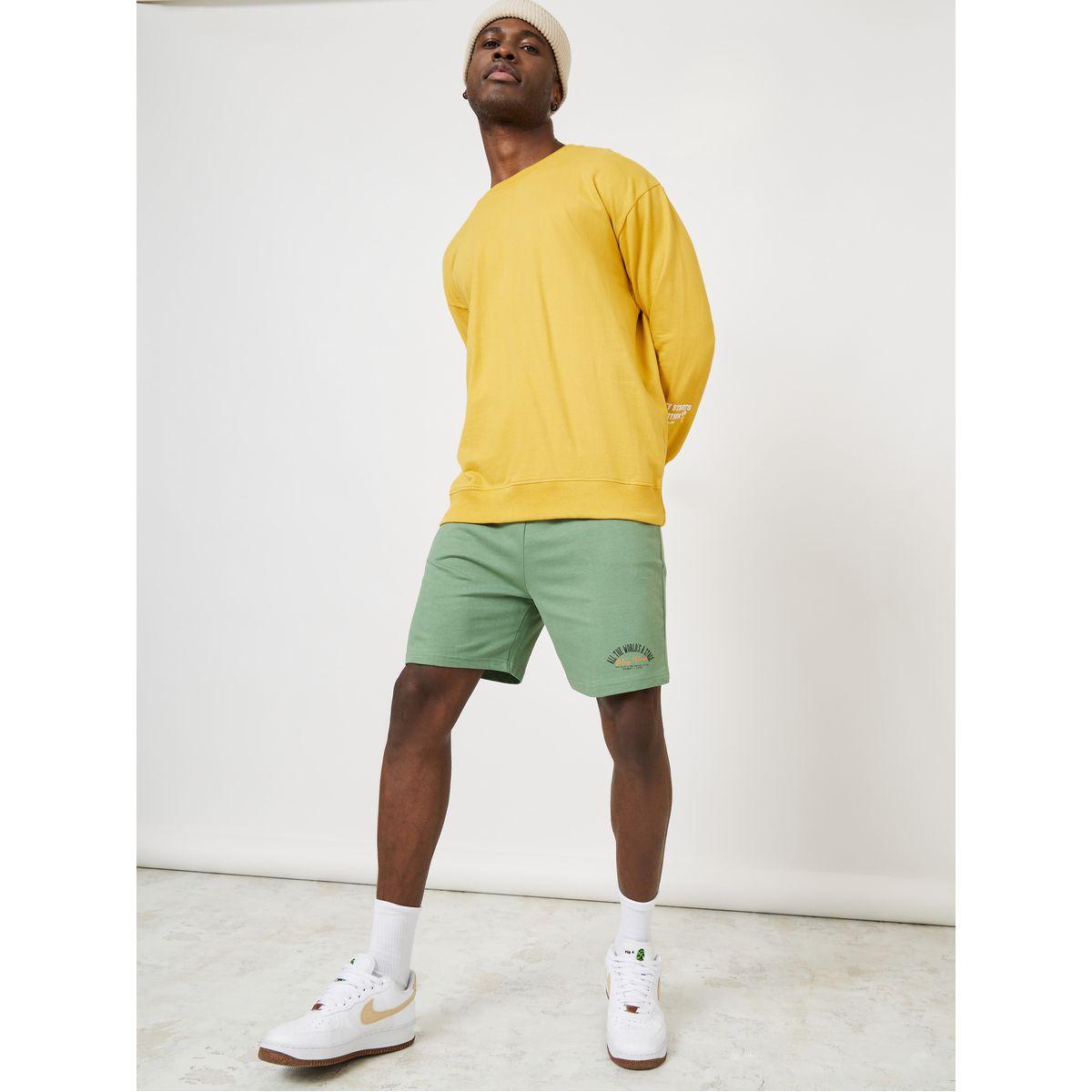 Styli Side Play Hard Print Detail Regular Fit Shorts-men-clothing-bottoms-shorts-image-2