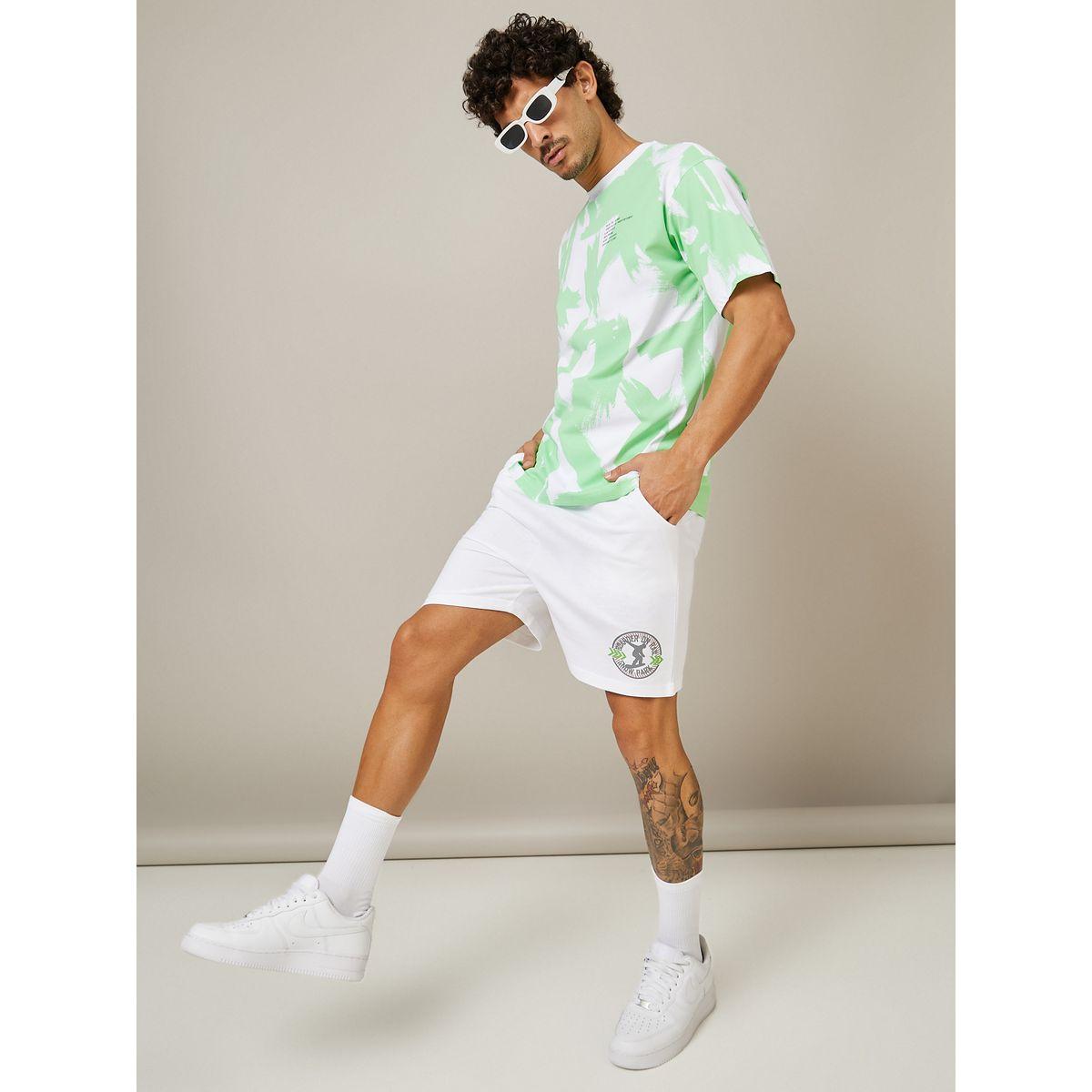 Styli Side Slogan Print Detail Regular Fit Shorts-men-clothing-bottoms-shorts-image-2