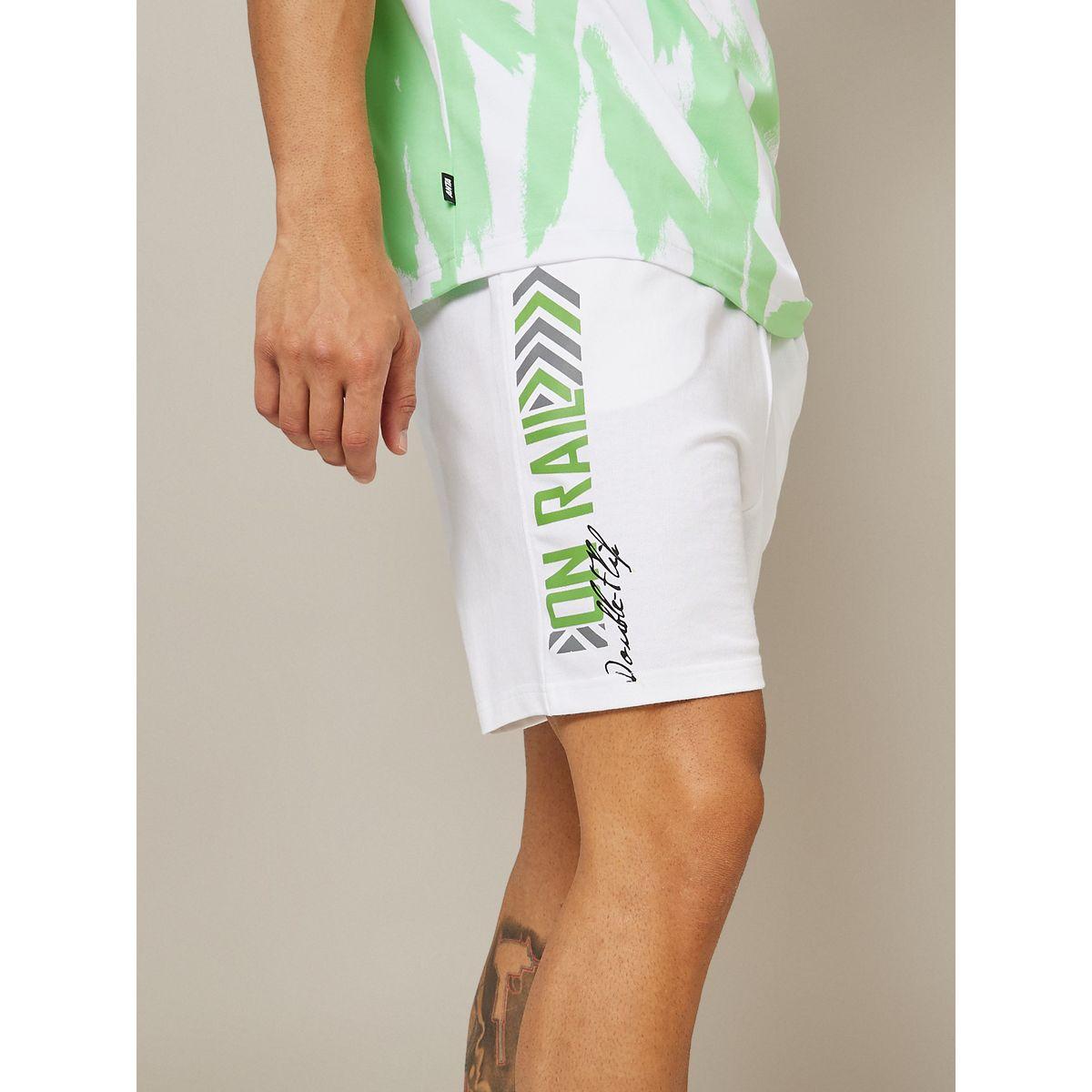 Styli Side Slogan Print Detail Regular Fit Shorts-men-clothing-bottoms-shorts-image-3
