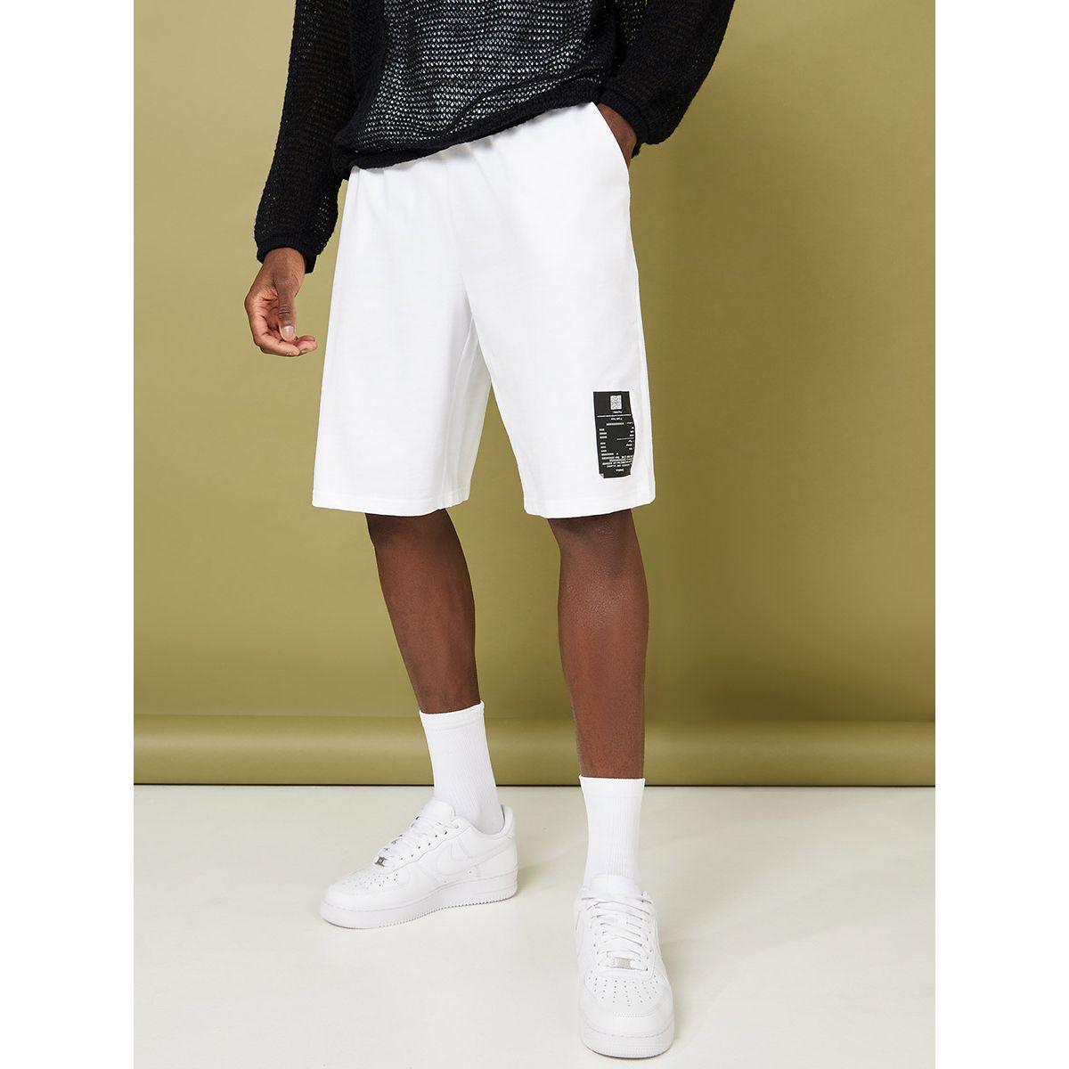 Styli Woven Print Patch Detail Oversized Shorts-men-clothing-bottoms-shorts-image-1