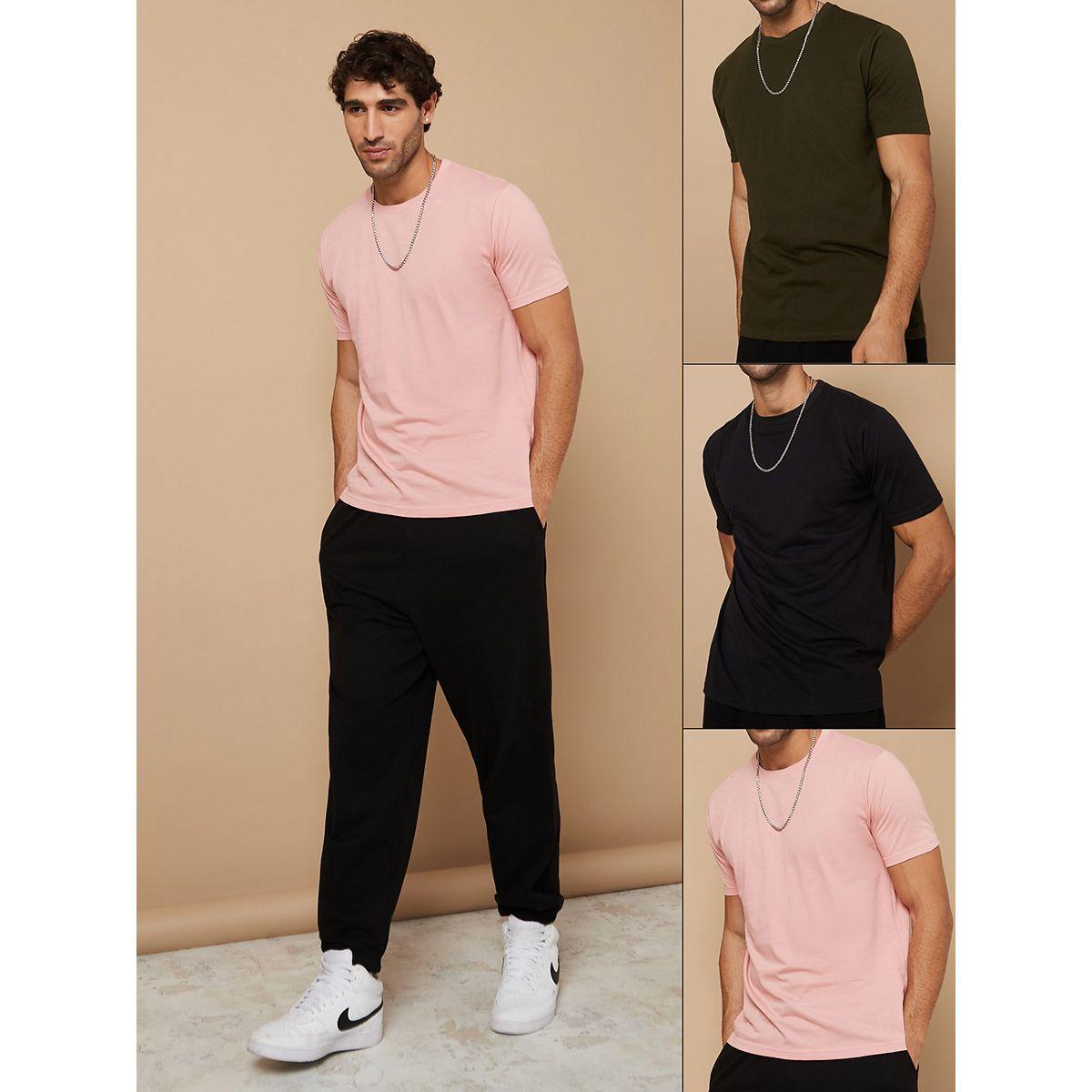 Styli Pack of 3 - Crew Neck Cotton Regular Fit T-Shirt-men-clothing-tshirtsandpolos-tshirts-image-1