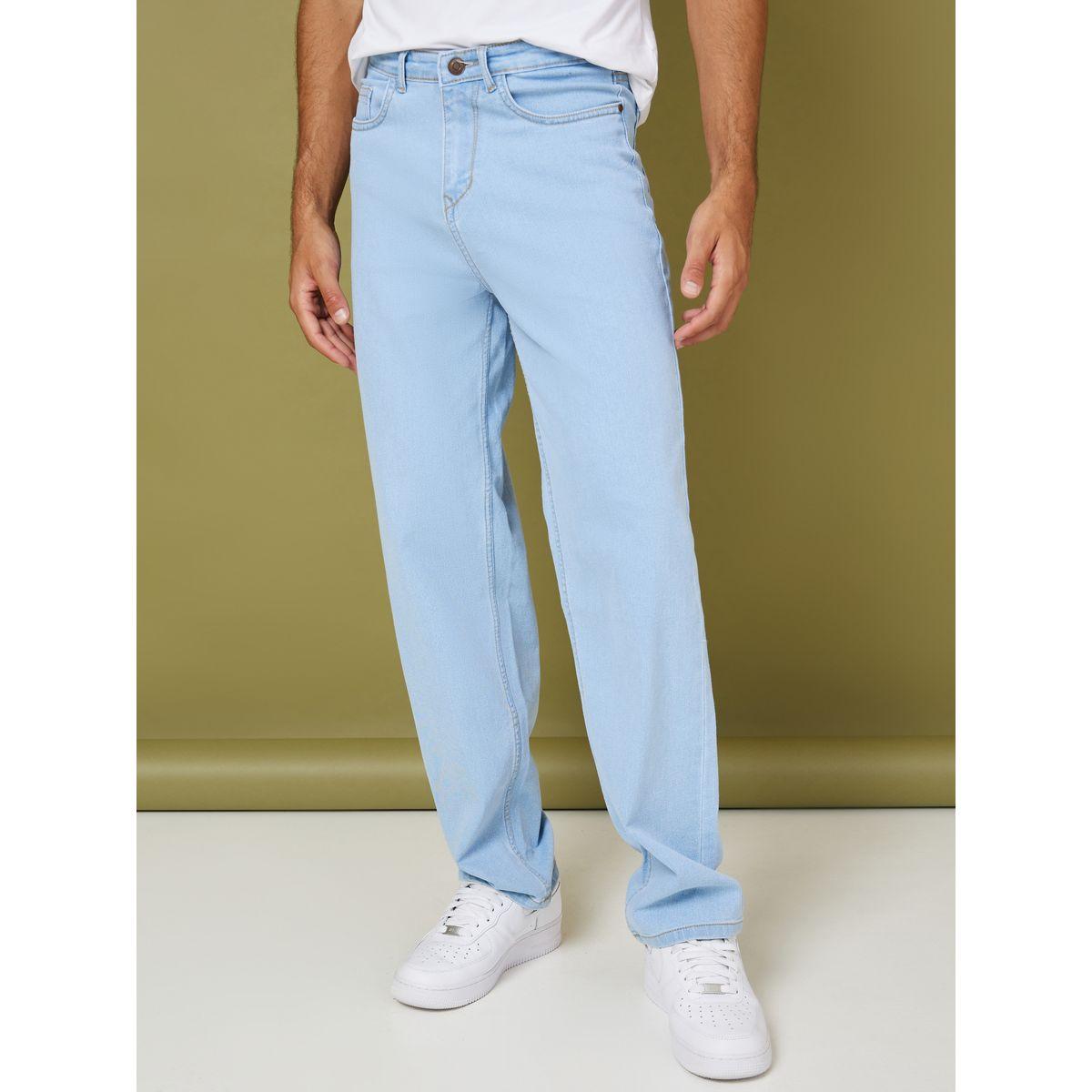Styli Ice Blue Wash Comfortable Regular Fit Jeans-men-clothing-bottoms-jeans-image-1