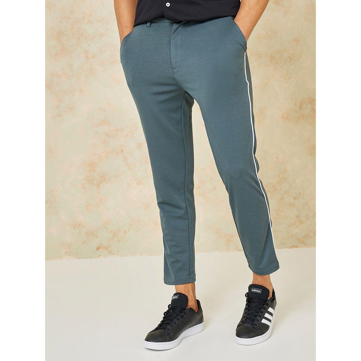بنطال محبوك بحزوز جانبية-men-clothing-bottoms-trousersandchinos-trousers-image-1