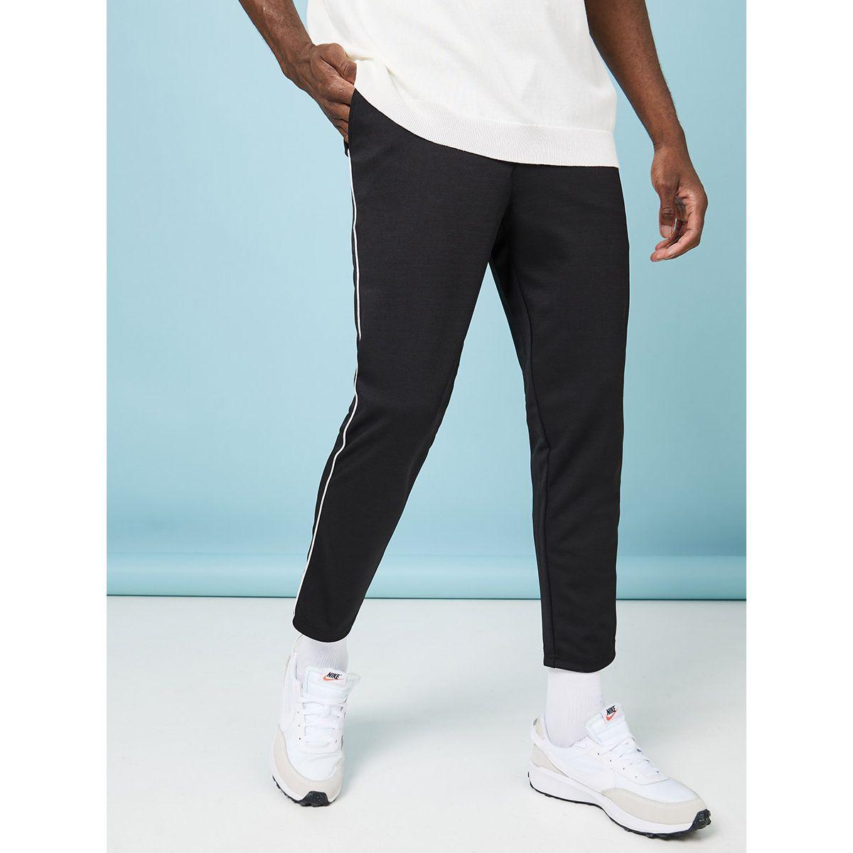 Styli Knit Crop Pants with Piping Detail-men-clothing-bottoms-trousersandchinos-trousers-image-1