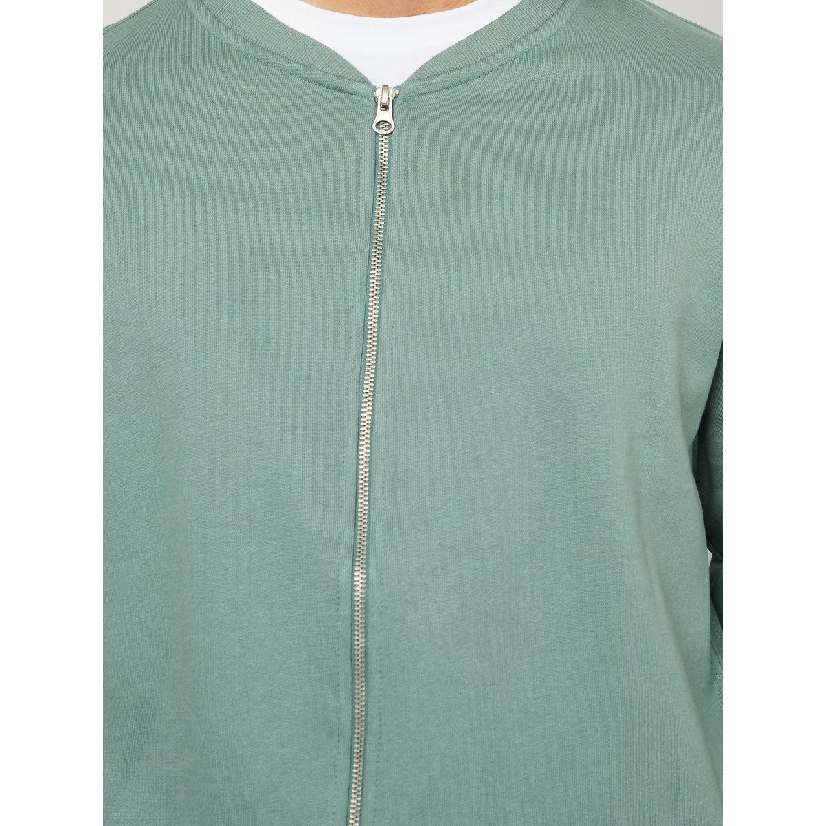 Styli Front Zip Detail Regular Fit Bomber Sweatshirt-men-winterwear-hoodiesandsweatshirts-image-4