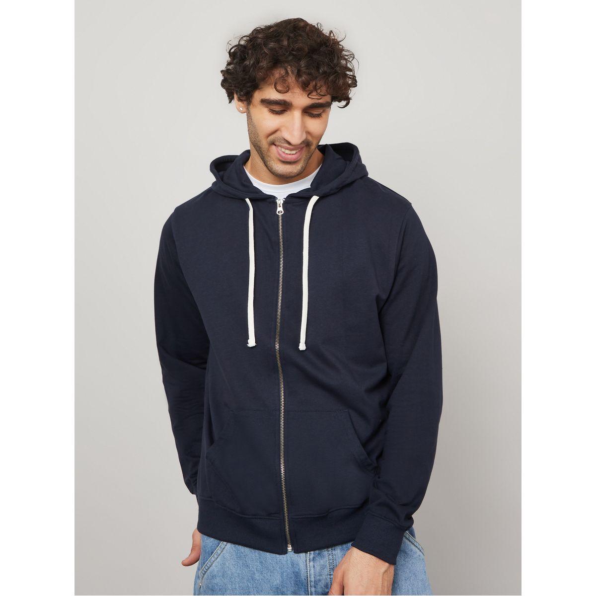 Styli Front Zip Hoodie with Contrast Drawstring Detail-men-winterwear-hoodiesandsweatshirts-image-3