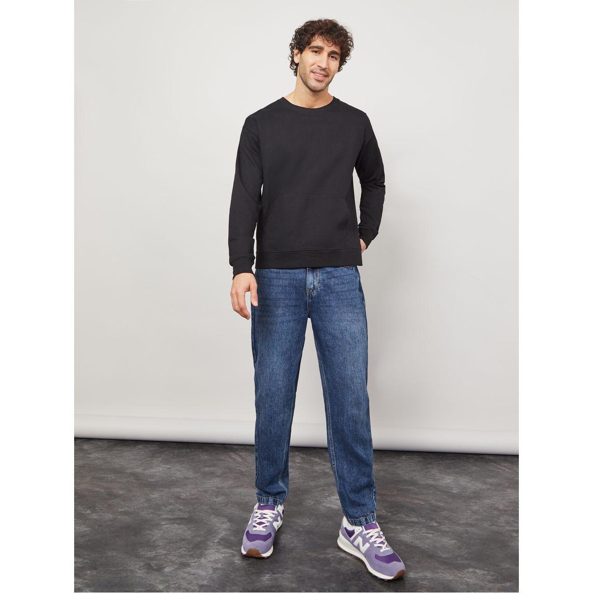 Styli Back Graphic Print Boxy Fit Sweatshirt with Kangaroo Pocket-men-winterwear-hoodiesandsweatshirts-image-2