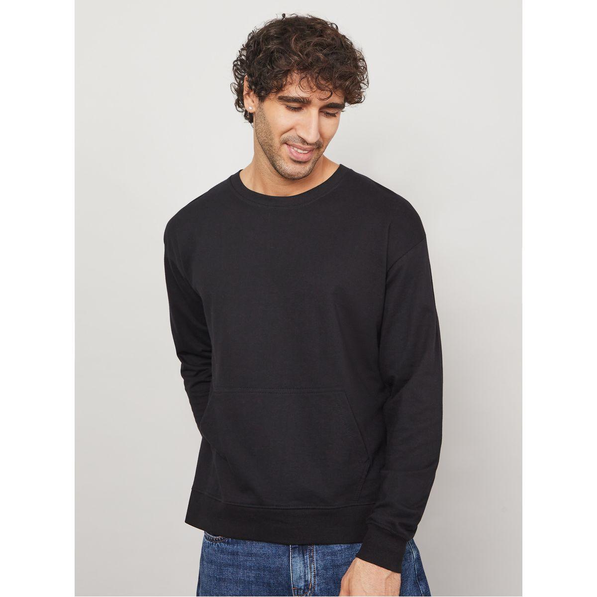 Styli Back Graphic Print Boxy Fit Sweatshirt with Kangaroo Pocket-men-winterwear-hoodiesandsweatshirts-image-3